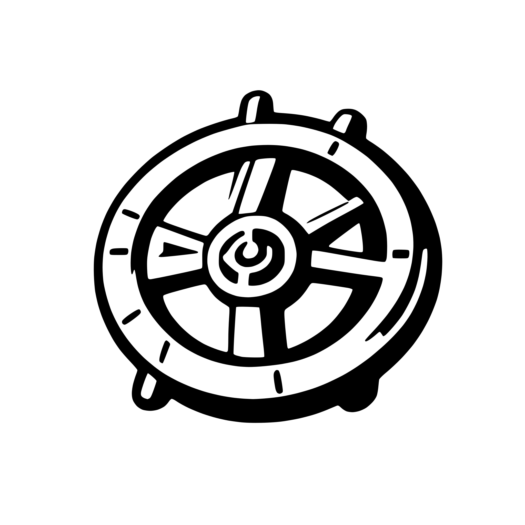 AI-generated SVG of a wheel captain in simple icon lined  style