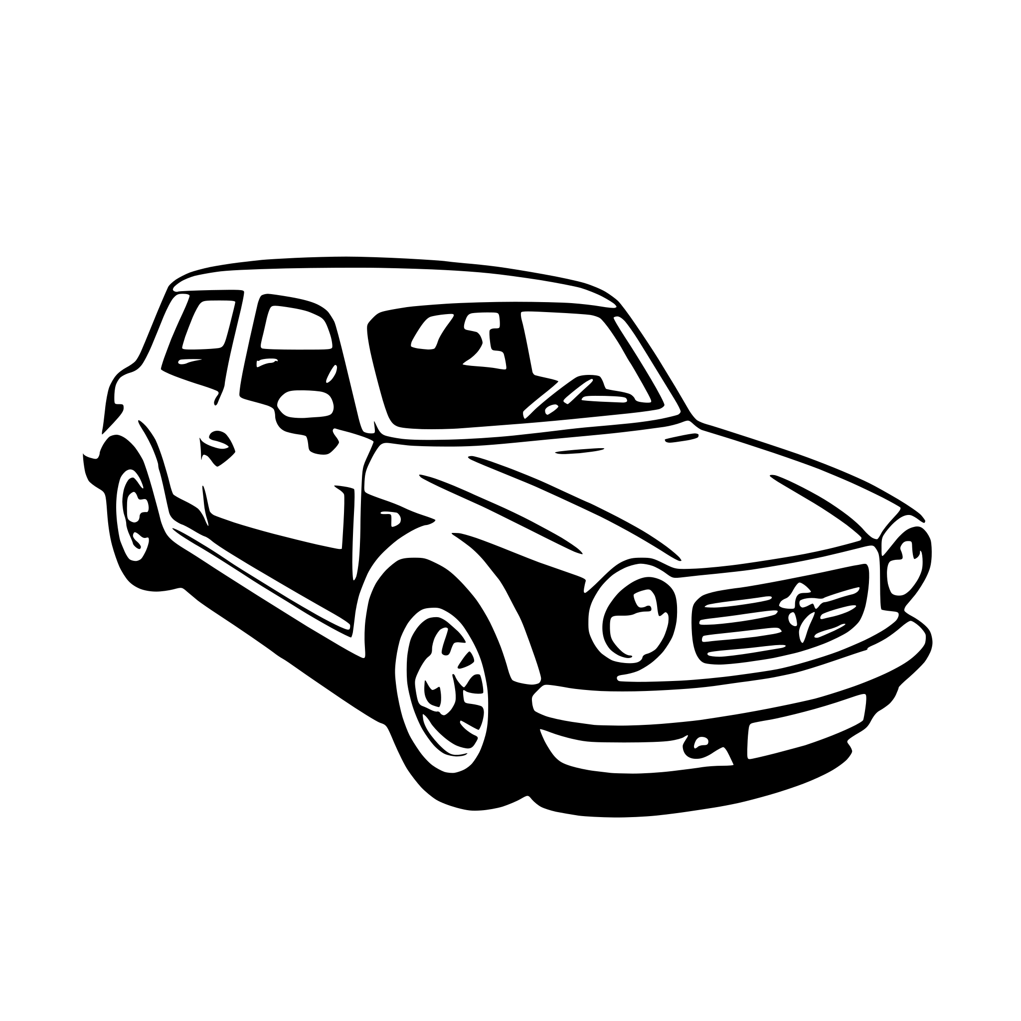 AI-generated SVG of 'subcompact car'