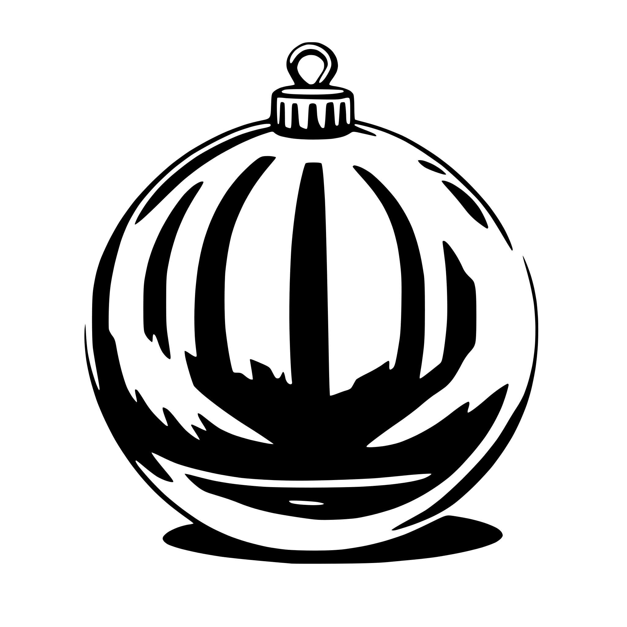 AI-generated SVG of a christmas bauble