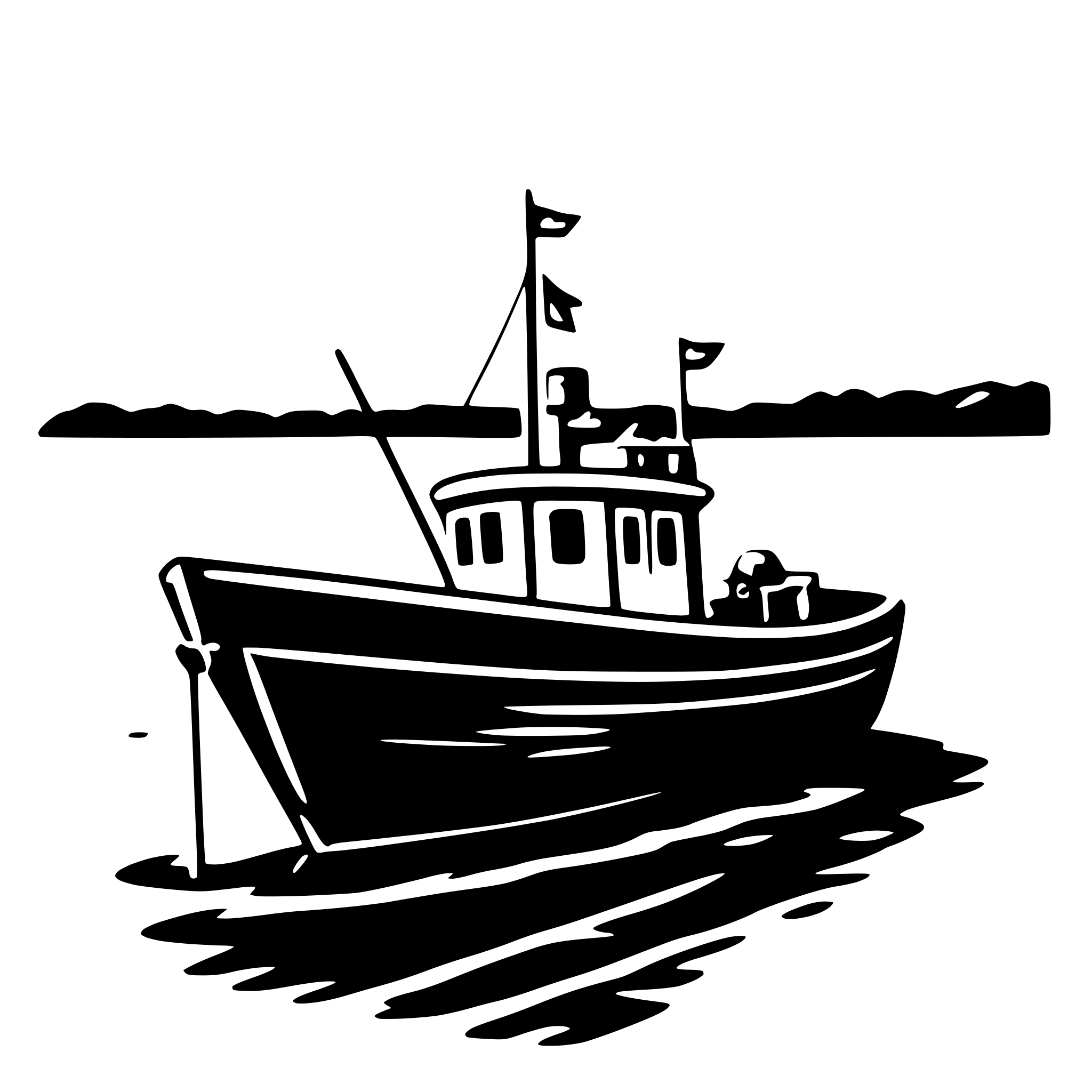 AI-generated SVG of a fishing boat