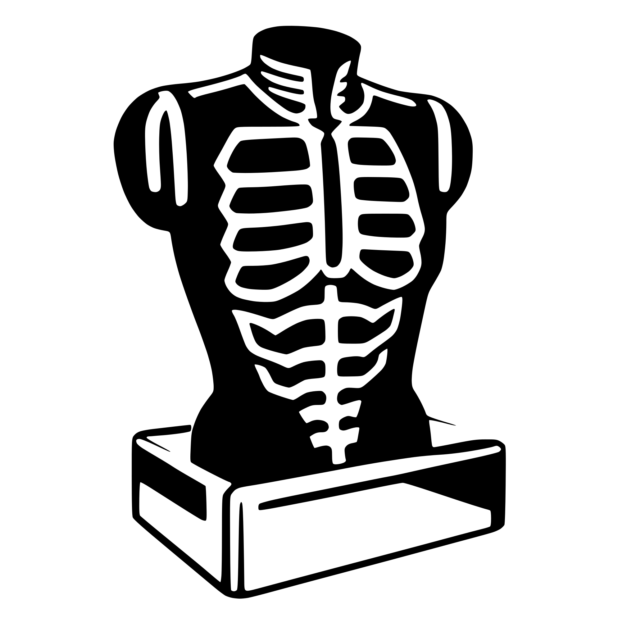 AI-generated SVG of a chest x ray