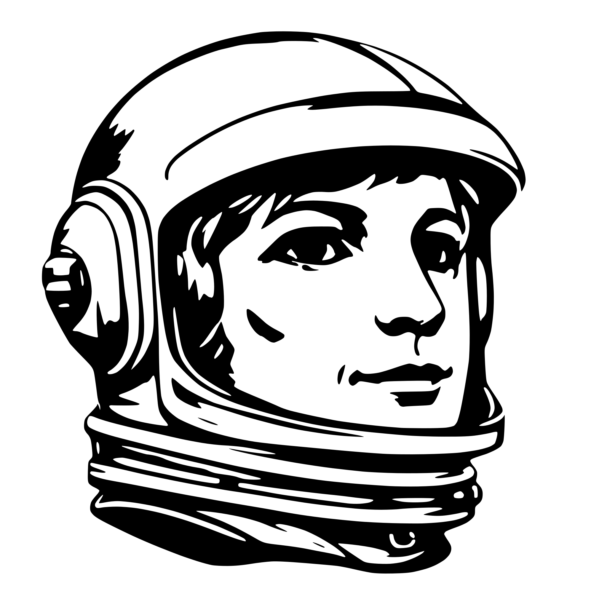 AI-generated SVG of 'gold visor astronaut helmet'