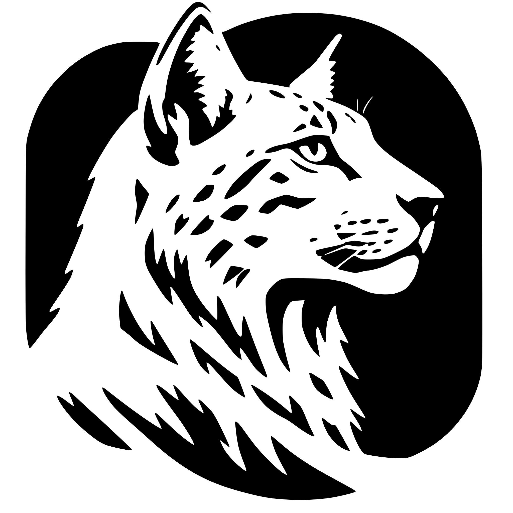 AI-generated SVG of 'Lynx, profile'