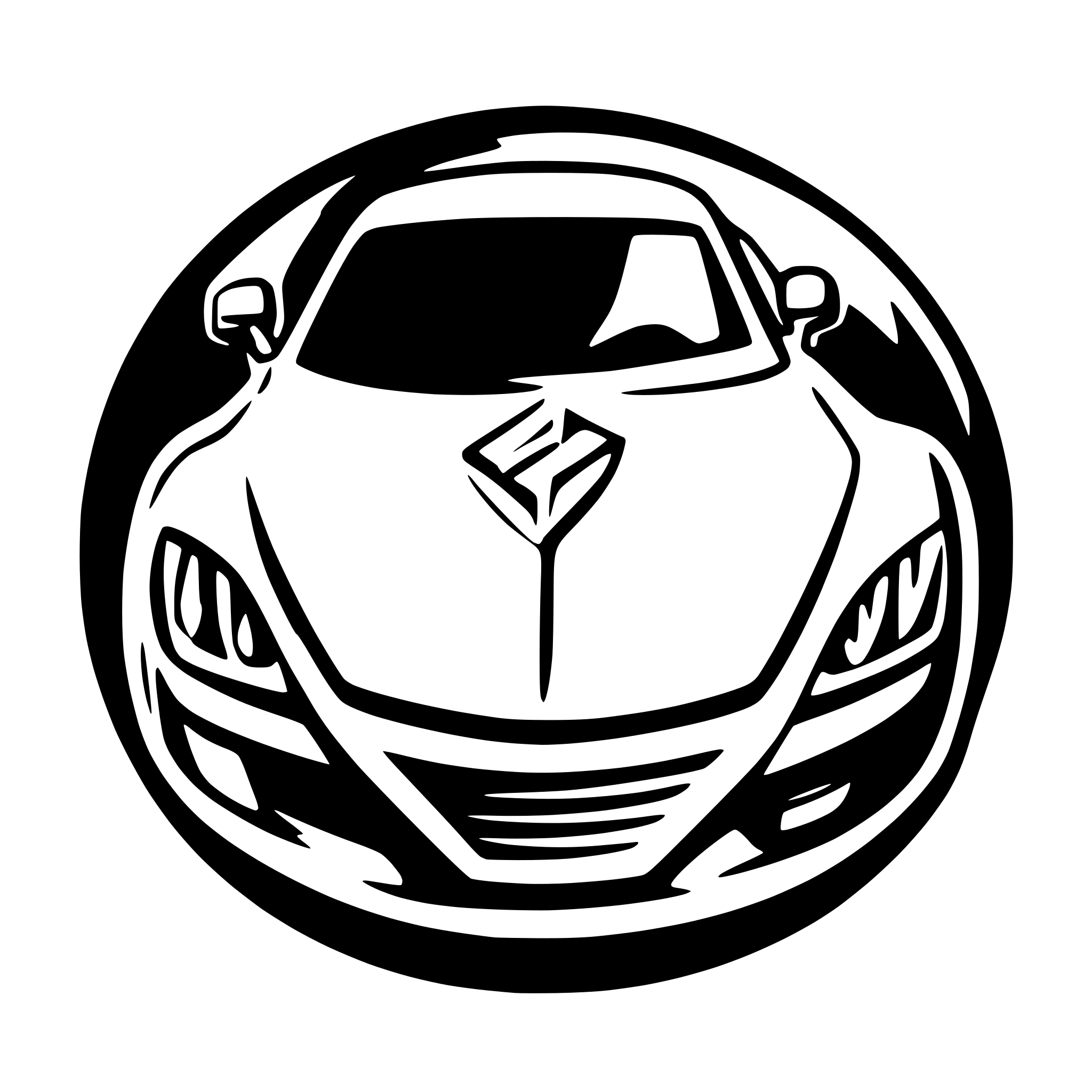 AI-generated SVG of a Image of a sportscar, front angle