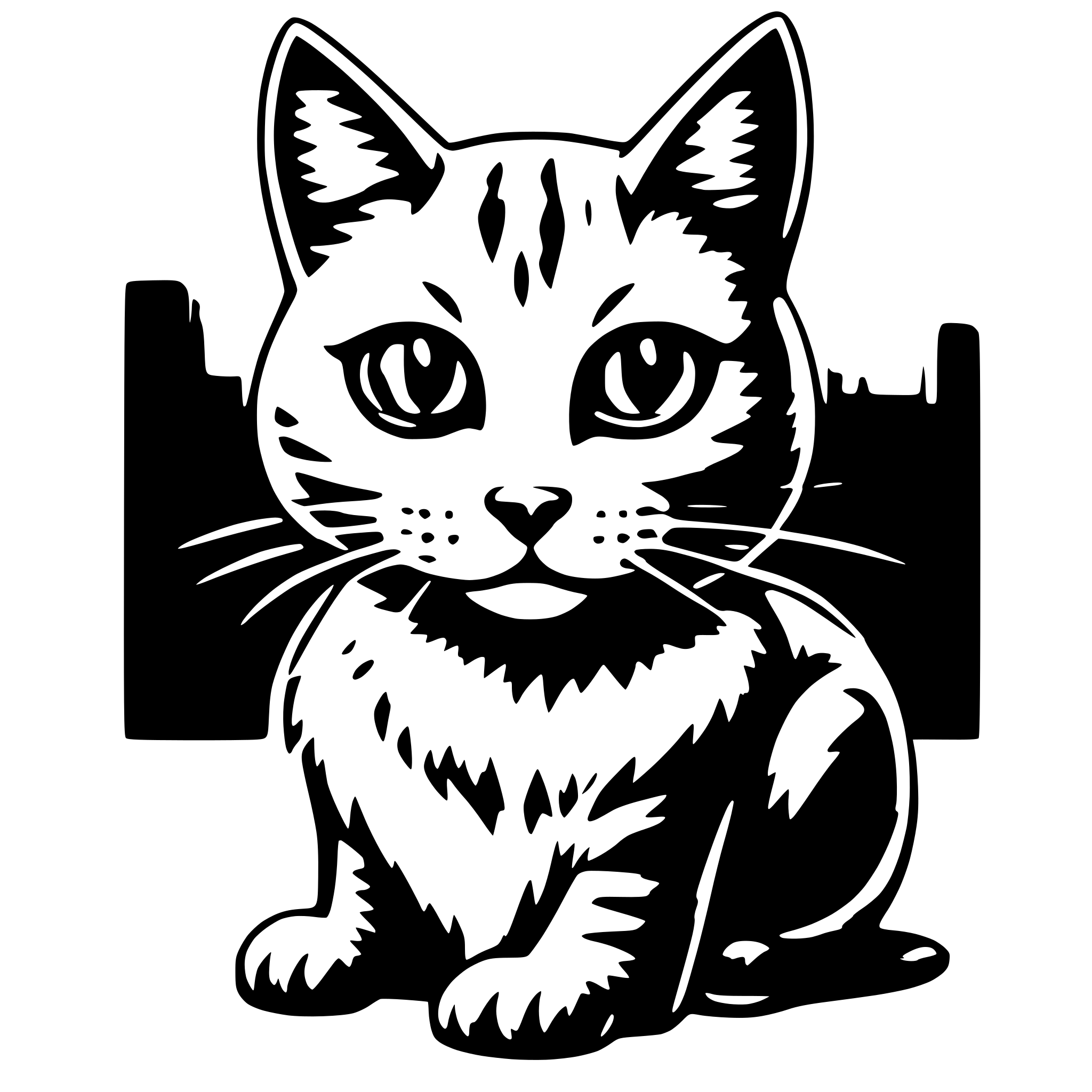 AI-generated SVG of 'y2k cat'