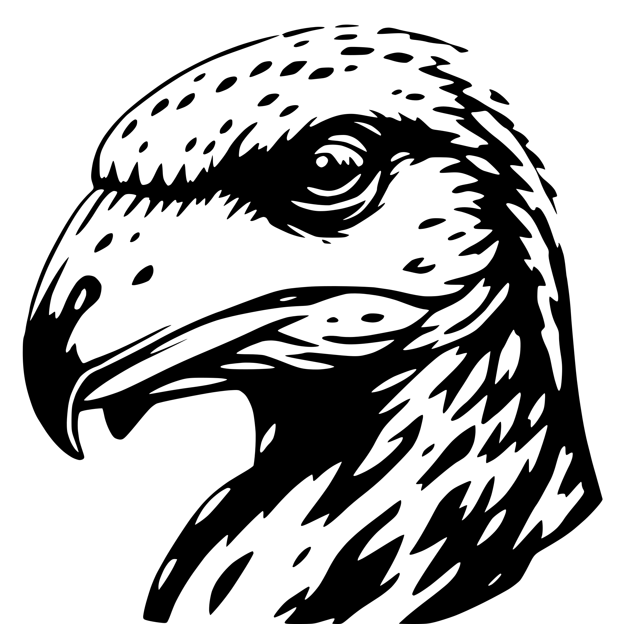 AI-generated SVG of 'Head Falcon Dinosaur'