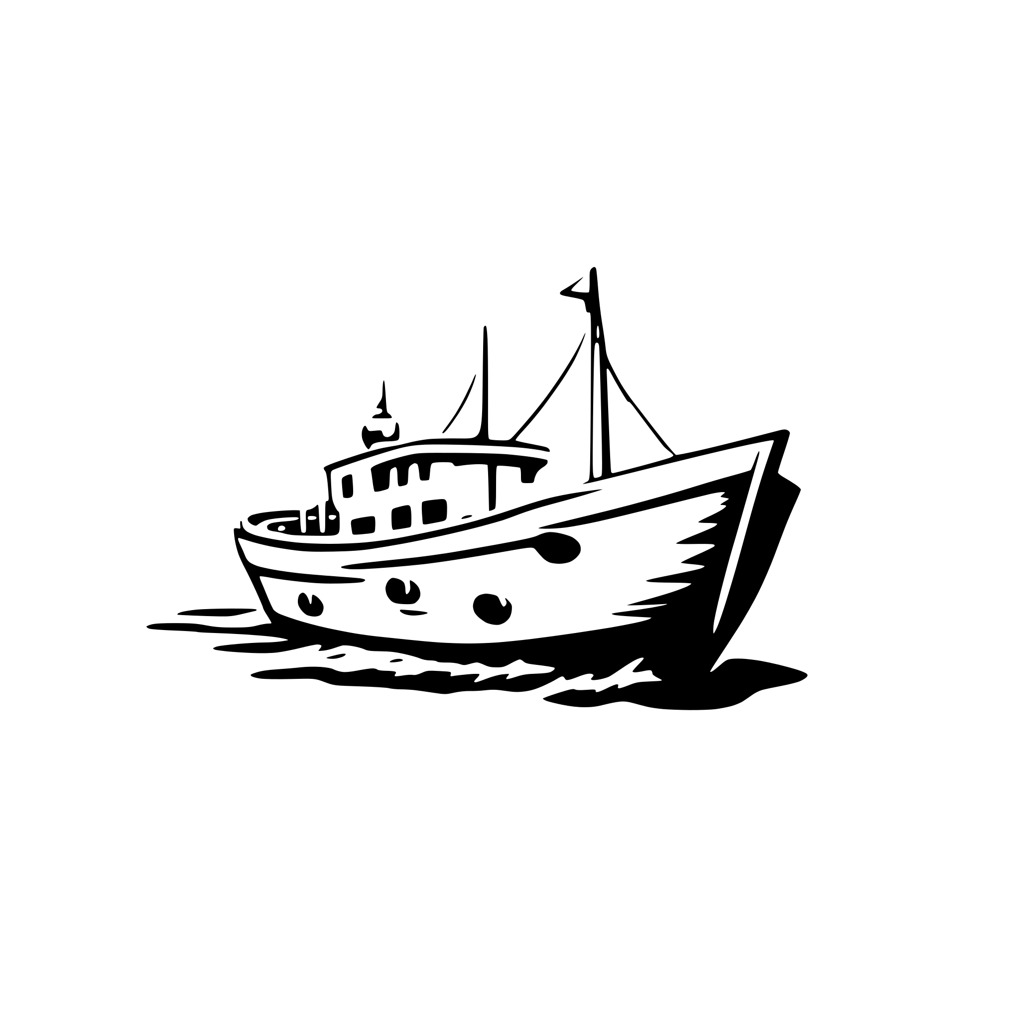 AI-generated SVG of 'coloring page boat'