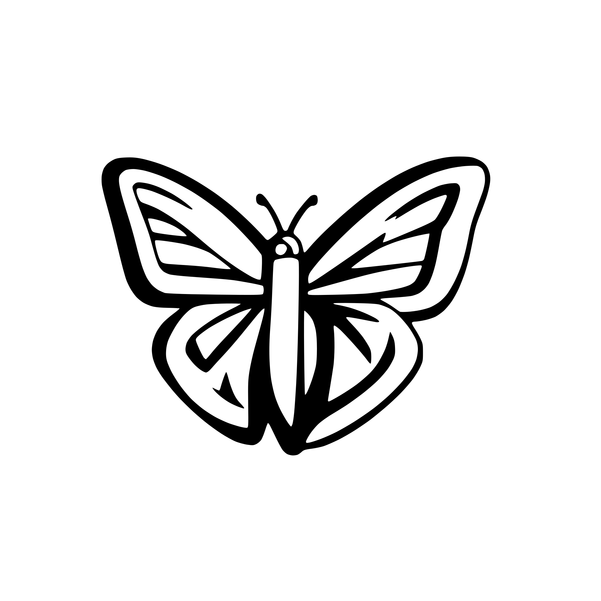 AI-generated SVG of a You could create a super minimalist logo with straight lines that resemble a butterfly
