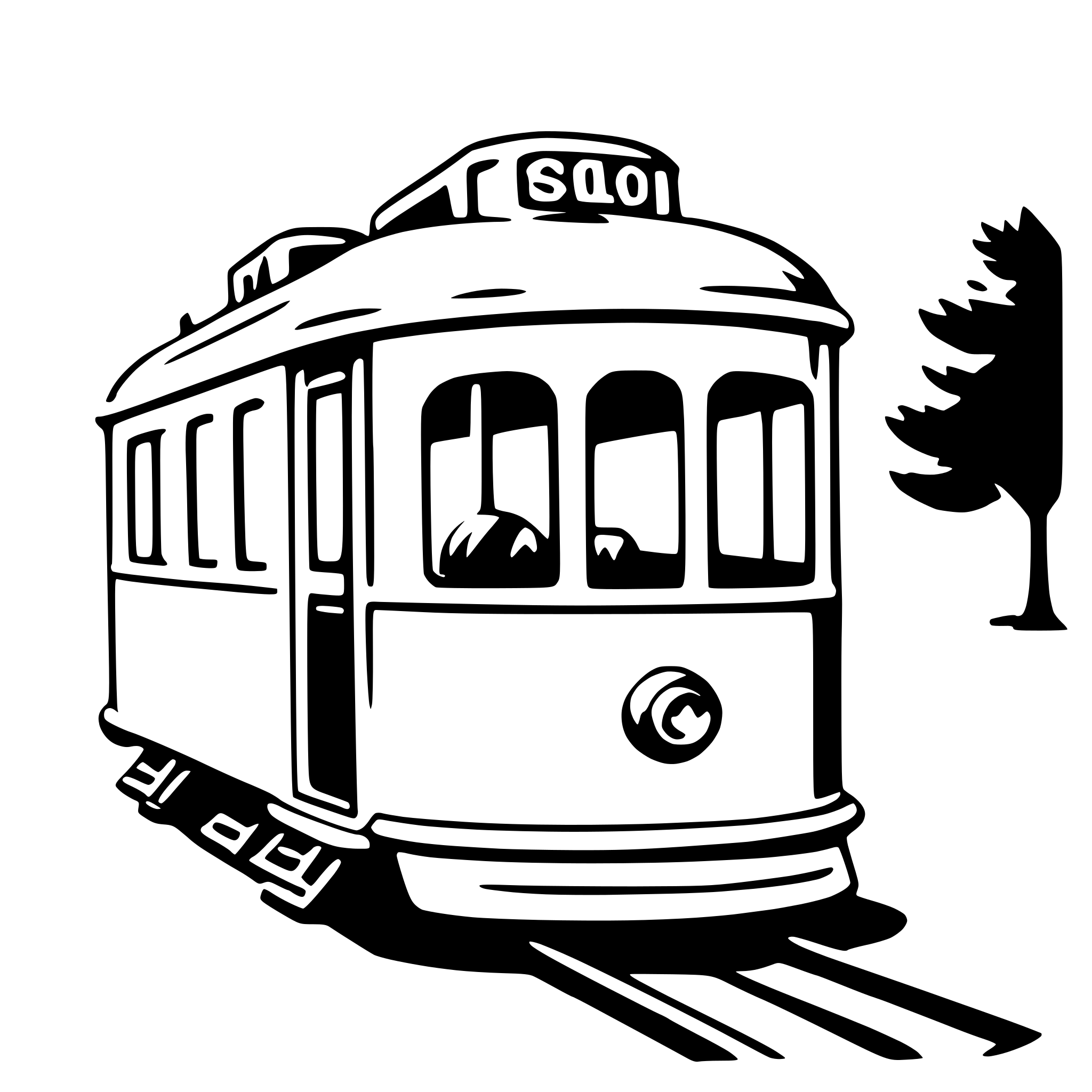 AI-generated SVG of 'tram'