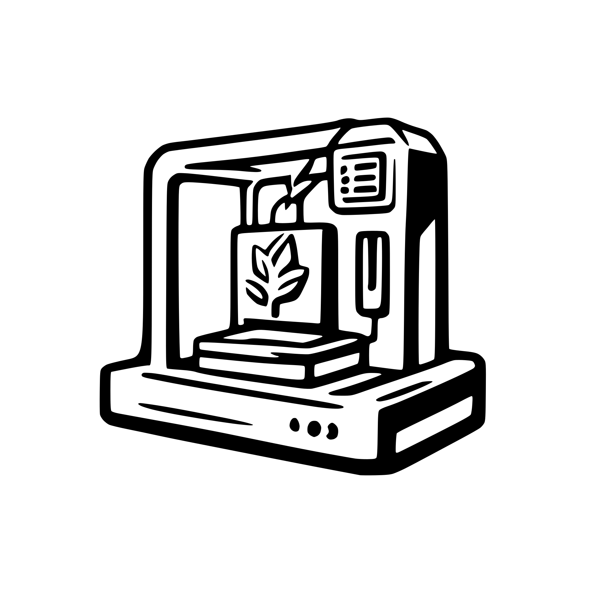 AI-generated SVG of 'a 3d printer logo'