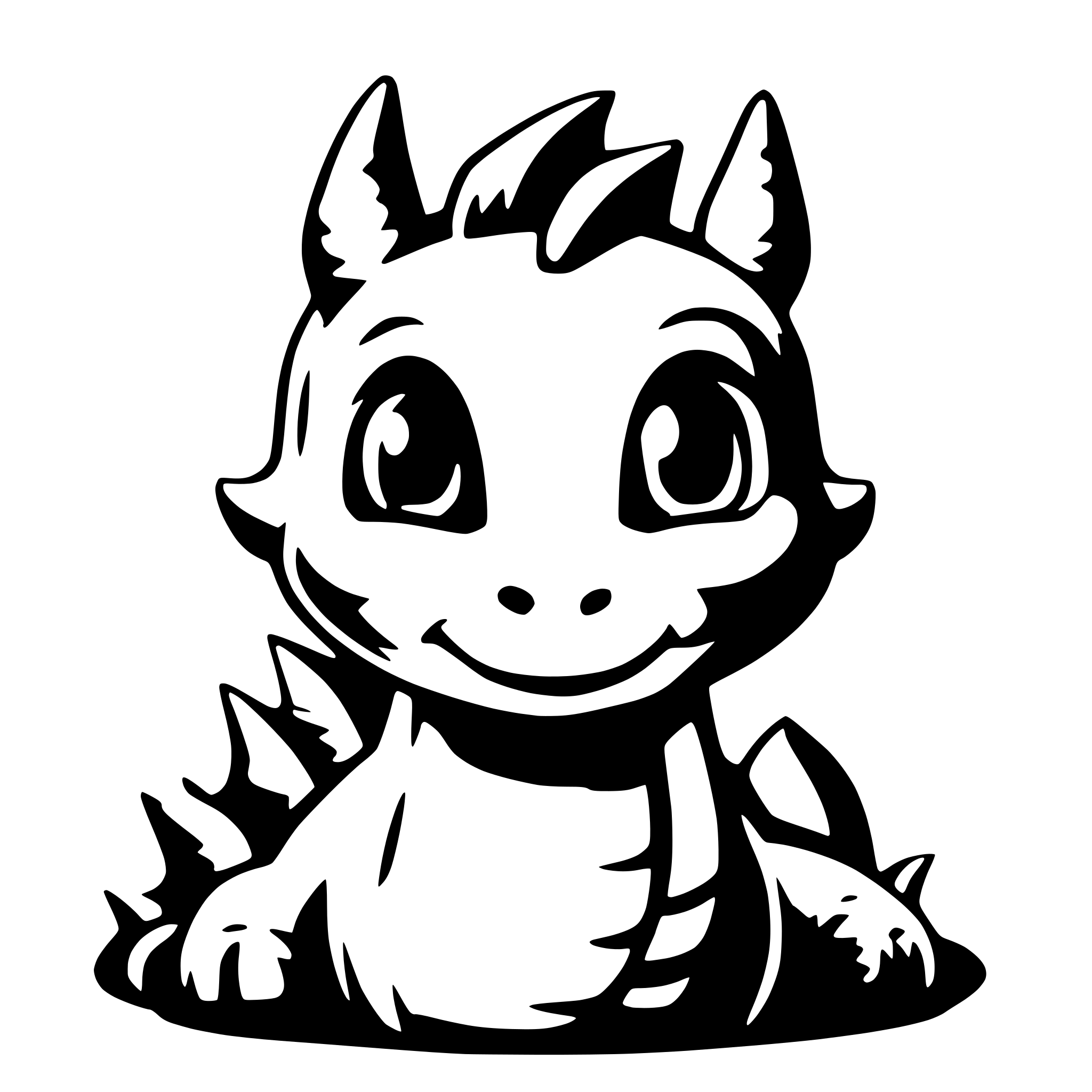 AI-generated SVG of 'cute dragon chat app avatar'