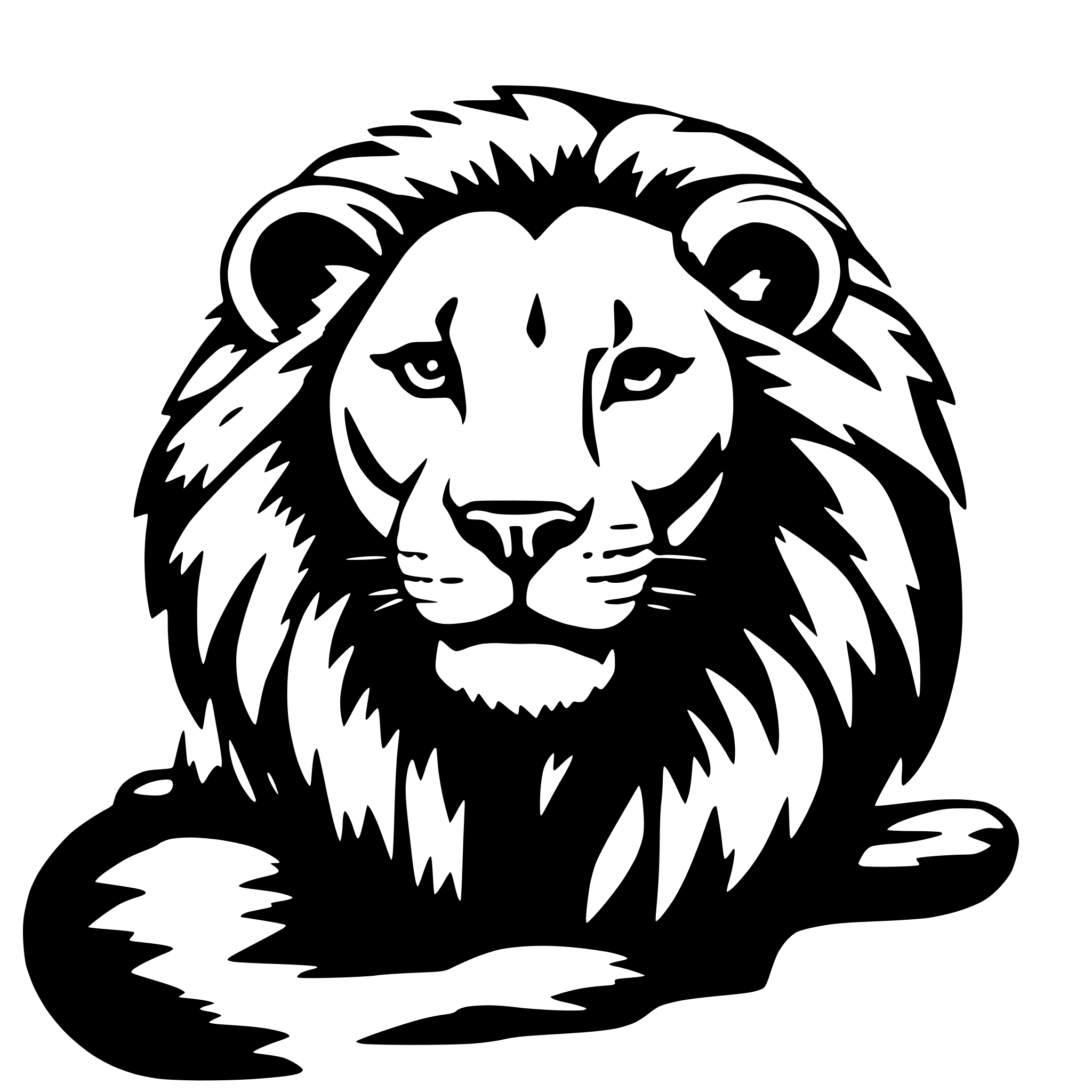 AI-generated SVG of 'zoo animal lion'