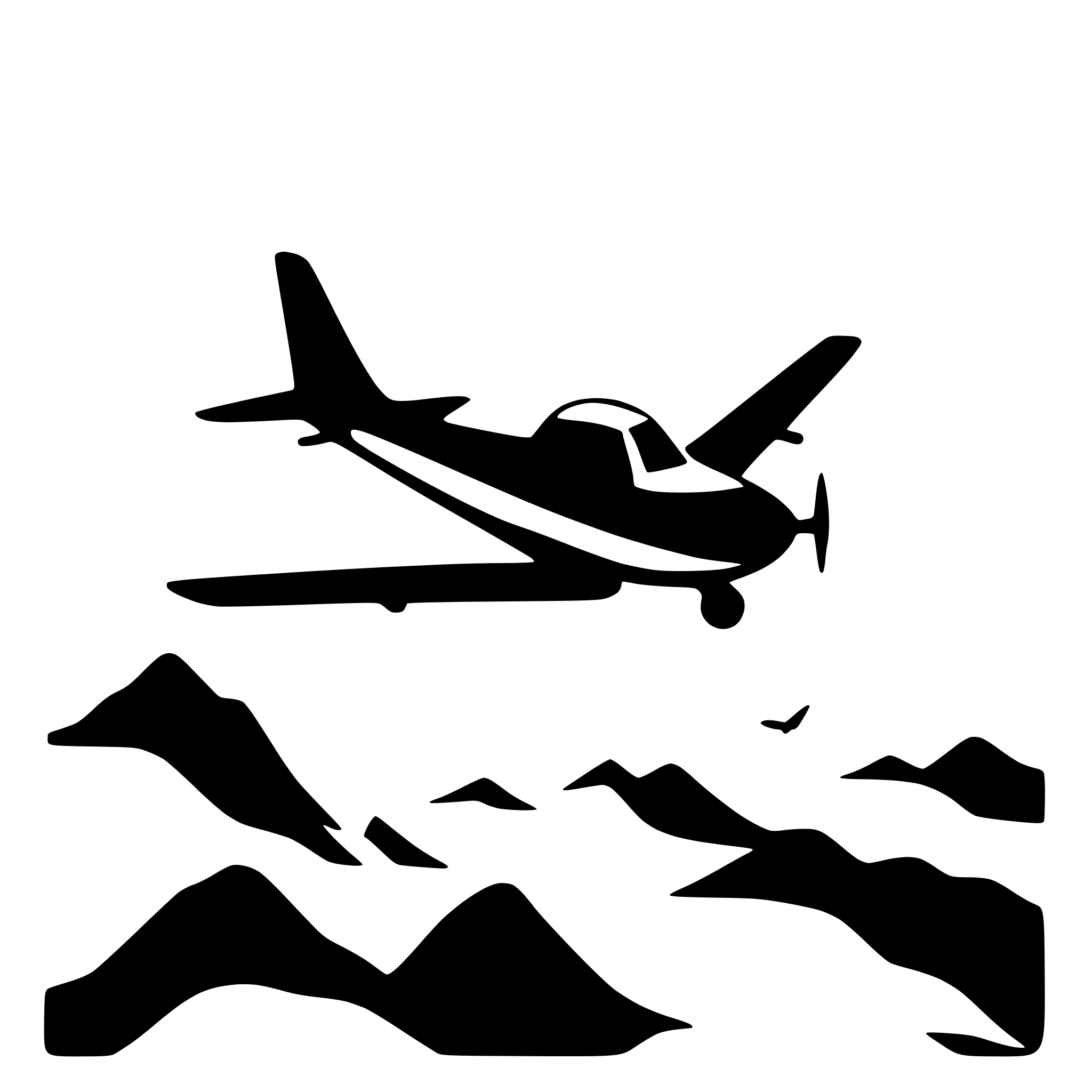 AI-generated SVG of a airplane flying over mountains