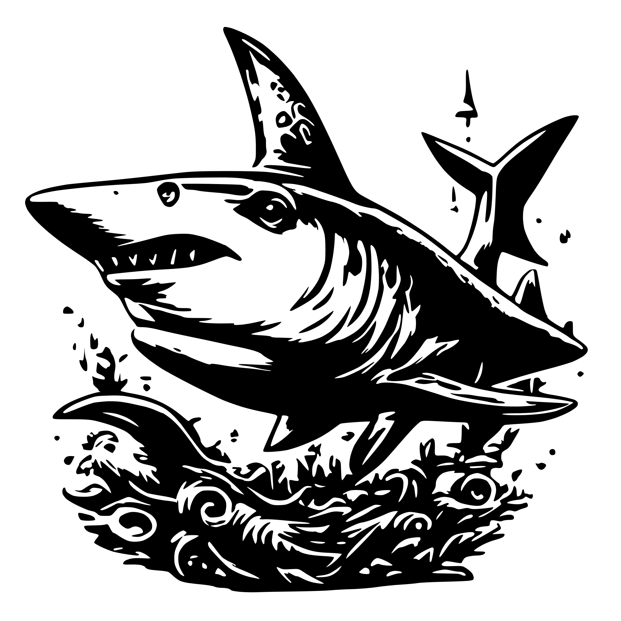 AI-generated SVG of a shark