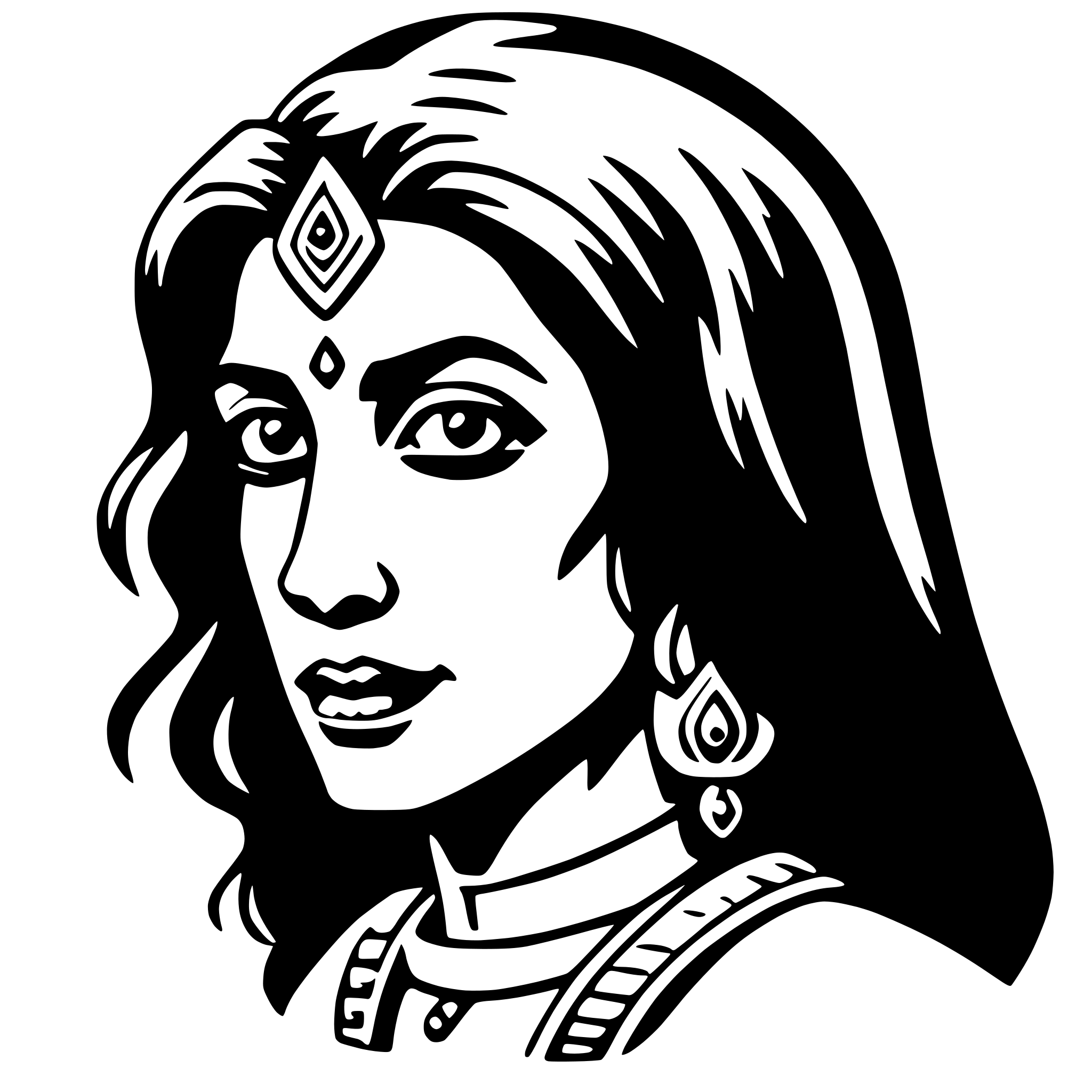AI-generated SVG of a kali