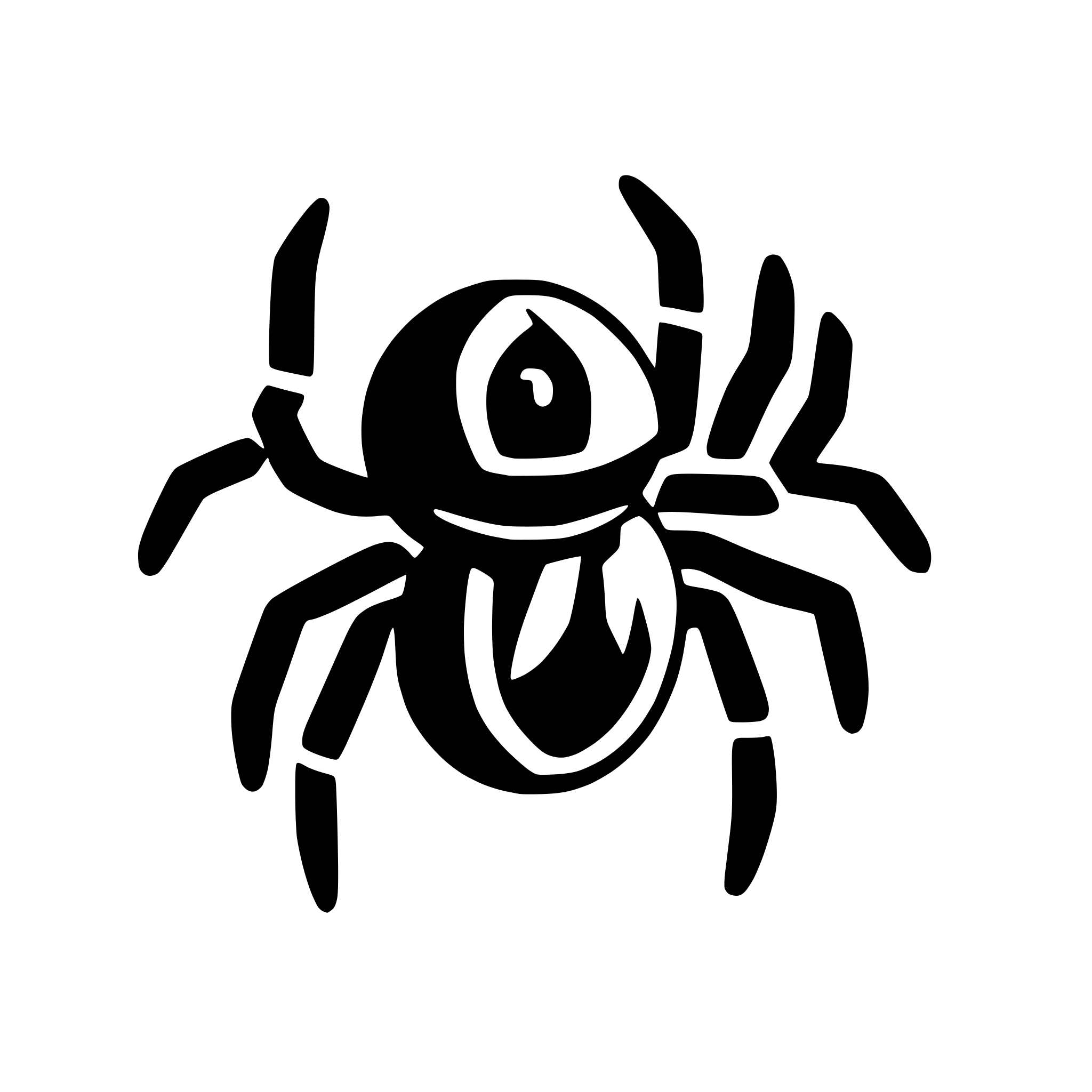 AI-generated SVG of 'icon spider, anatomicly right'