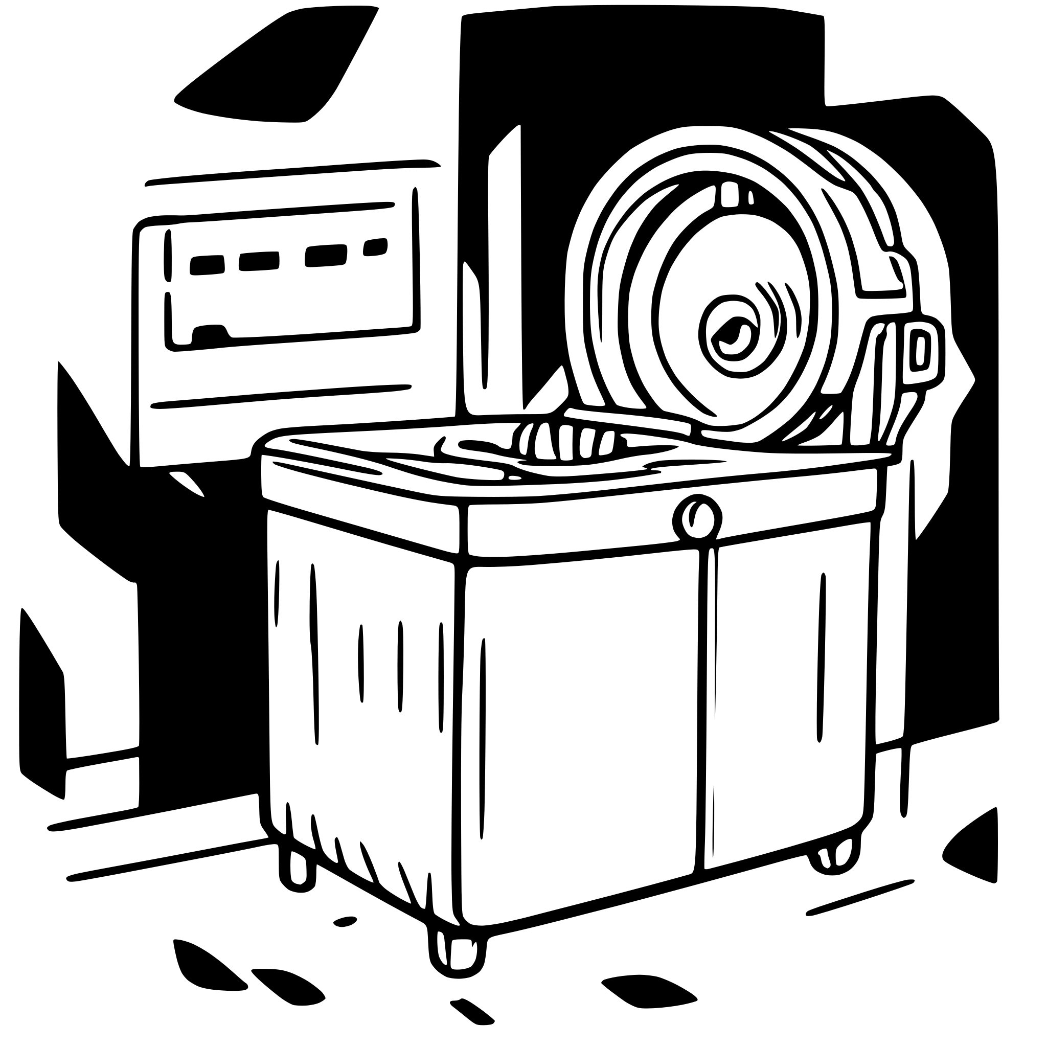 AI-generated SVG of a technical drawing of a  washing mashine