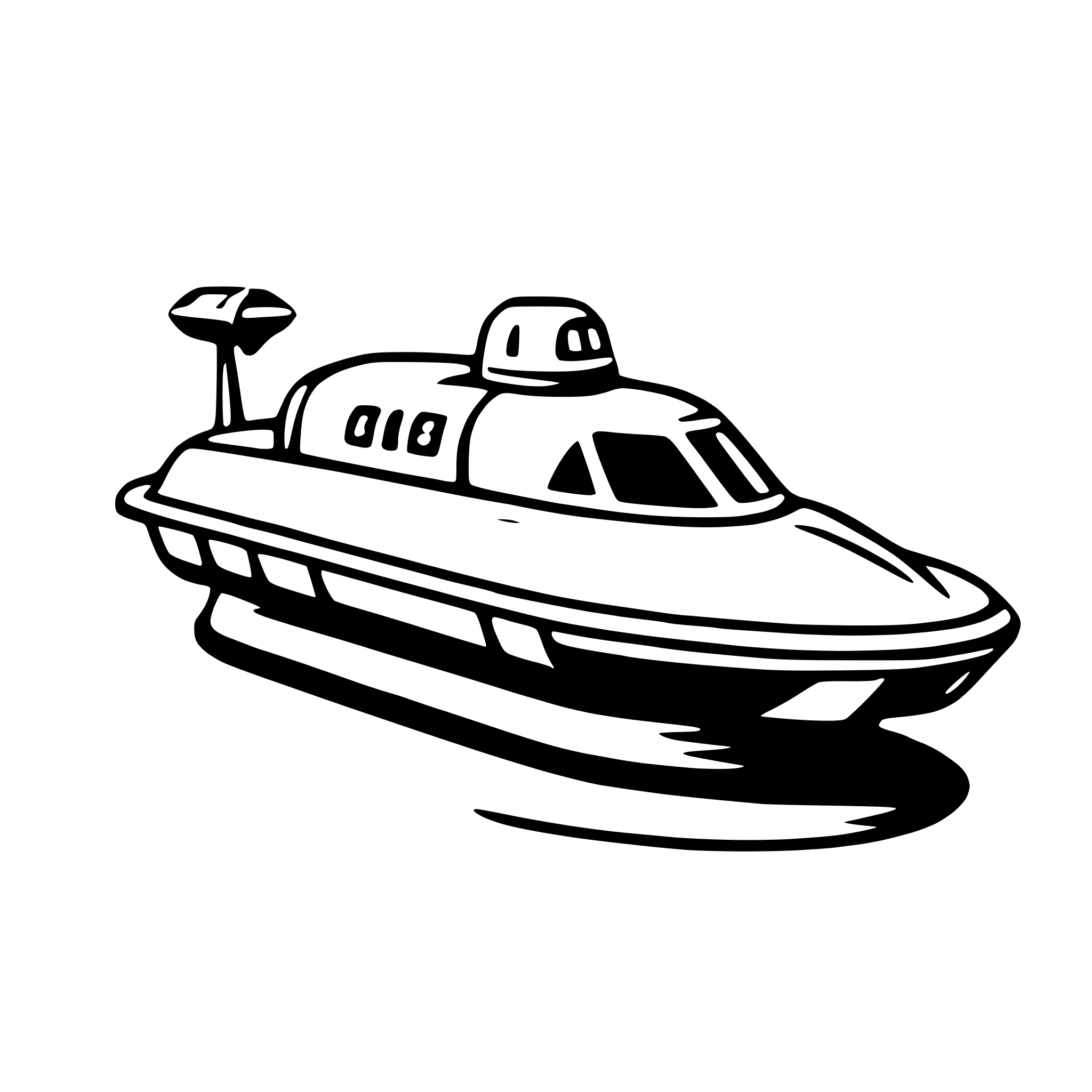 AI-generated SVG of 'hovercraft'