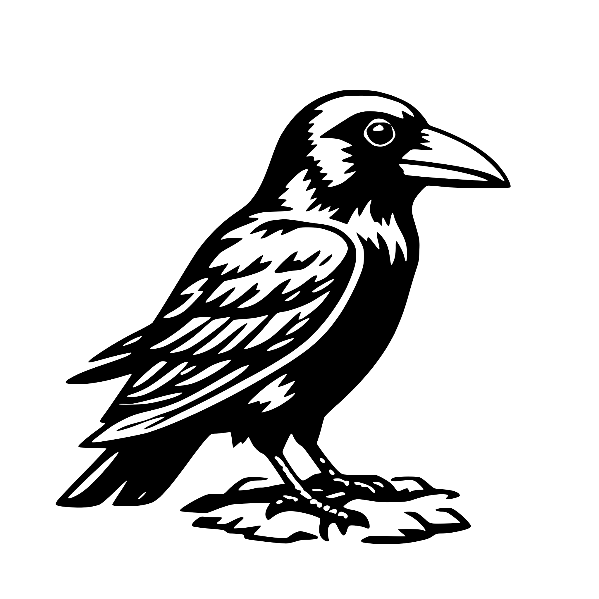 AI-generated SVG of a raven