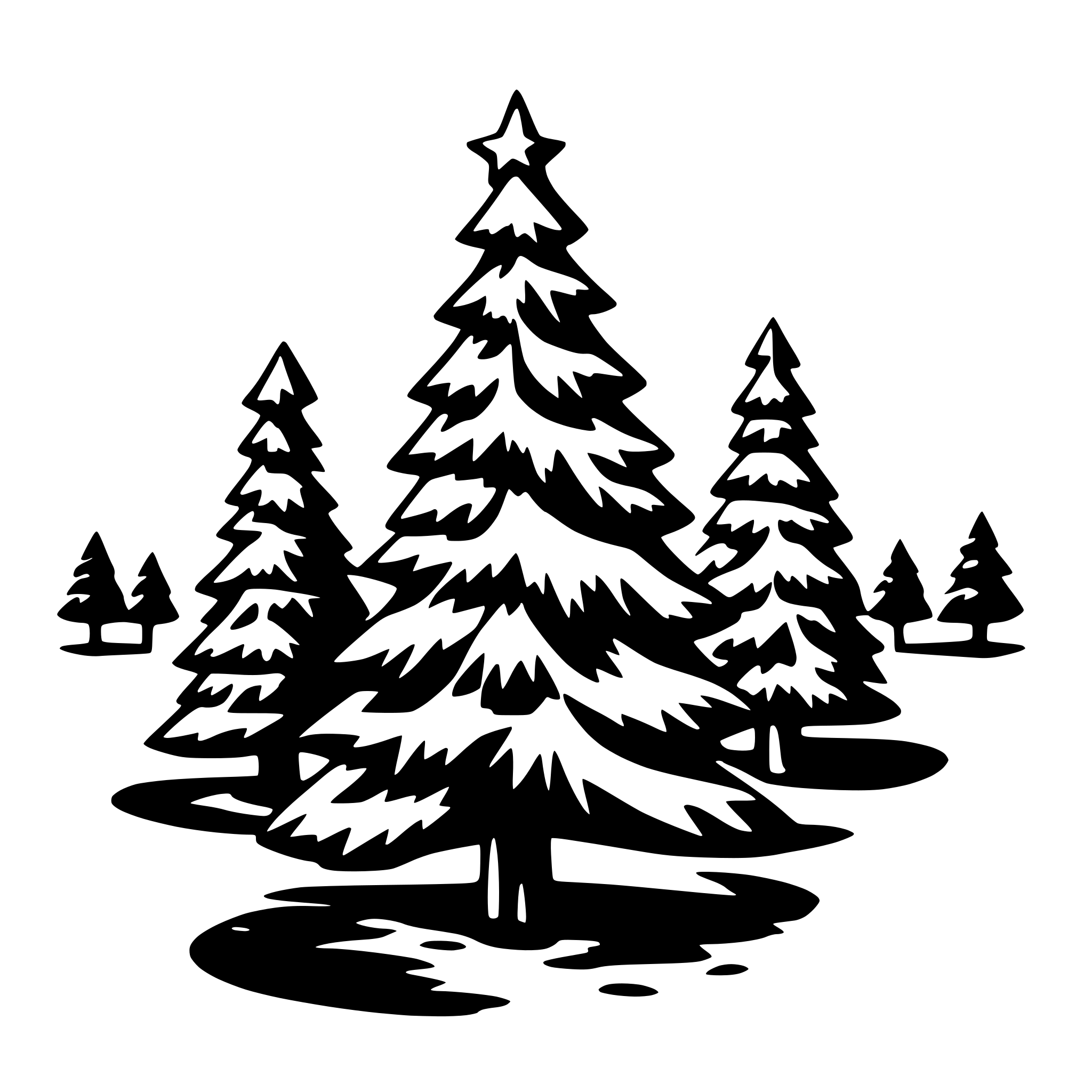 AI-generated SVG of 'merry christmas trees'