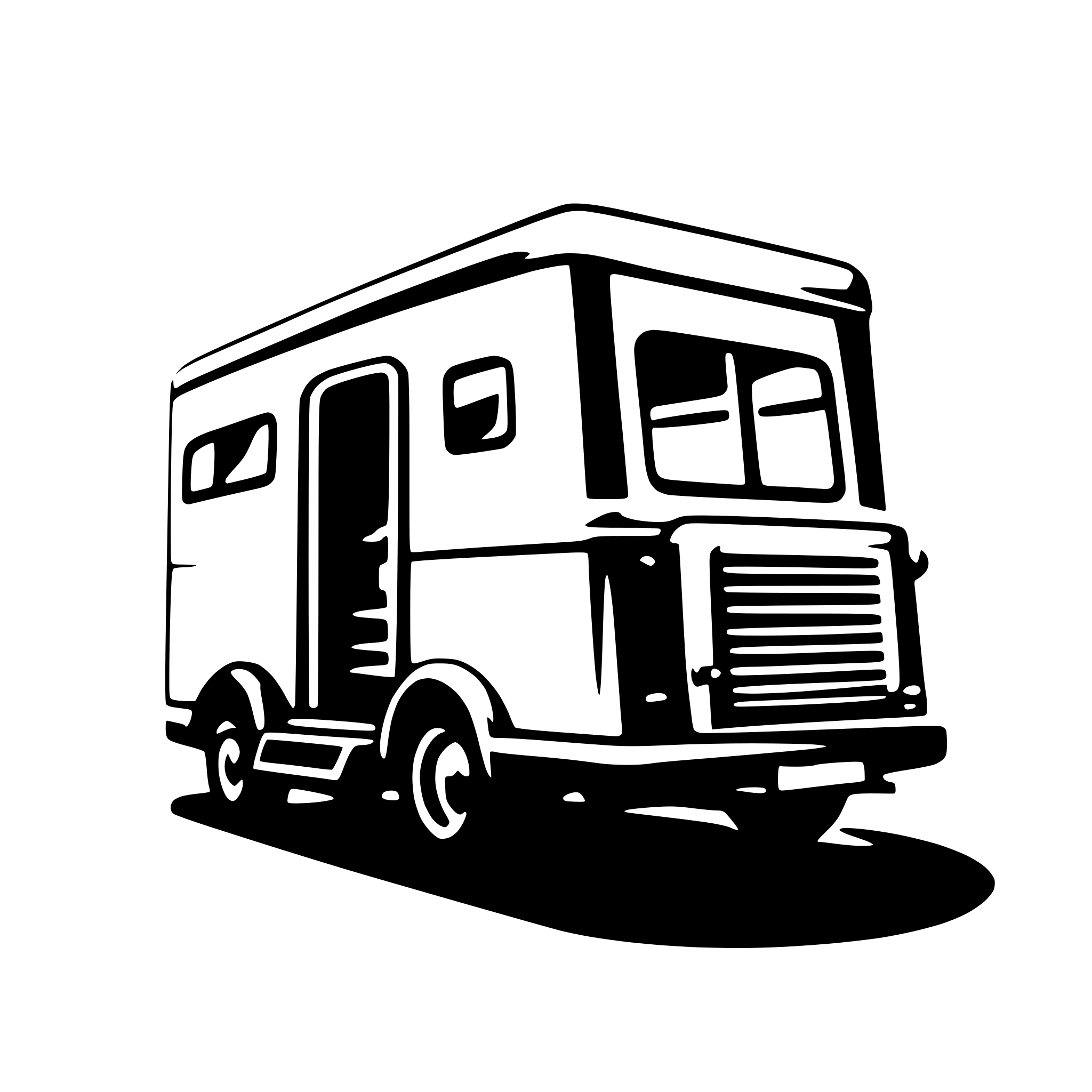 AI-generated SVG of 'moving van for logo'