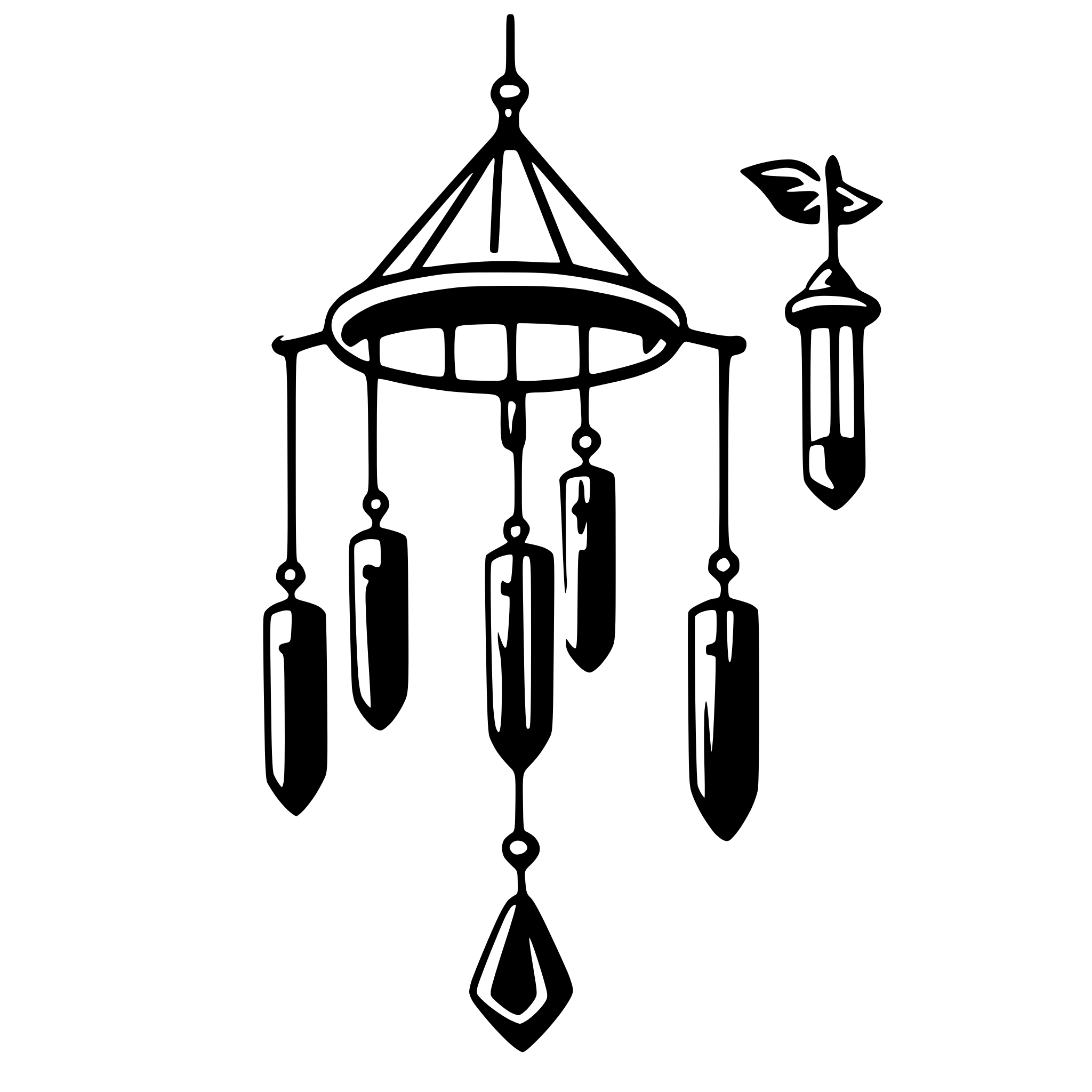 AI-generated SVG of a wind chime