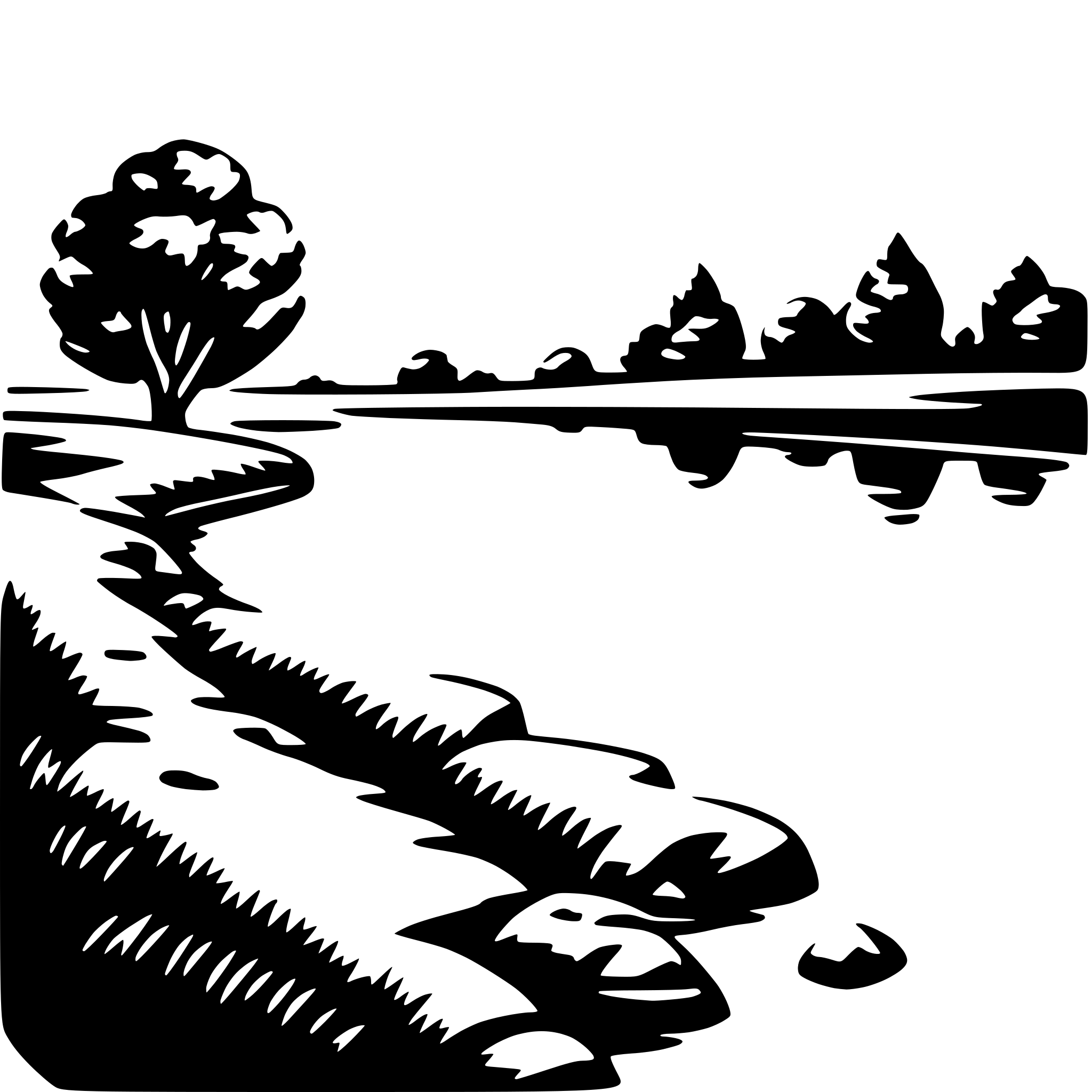 AI-generated SVG of a riverbank