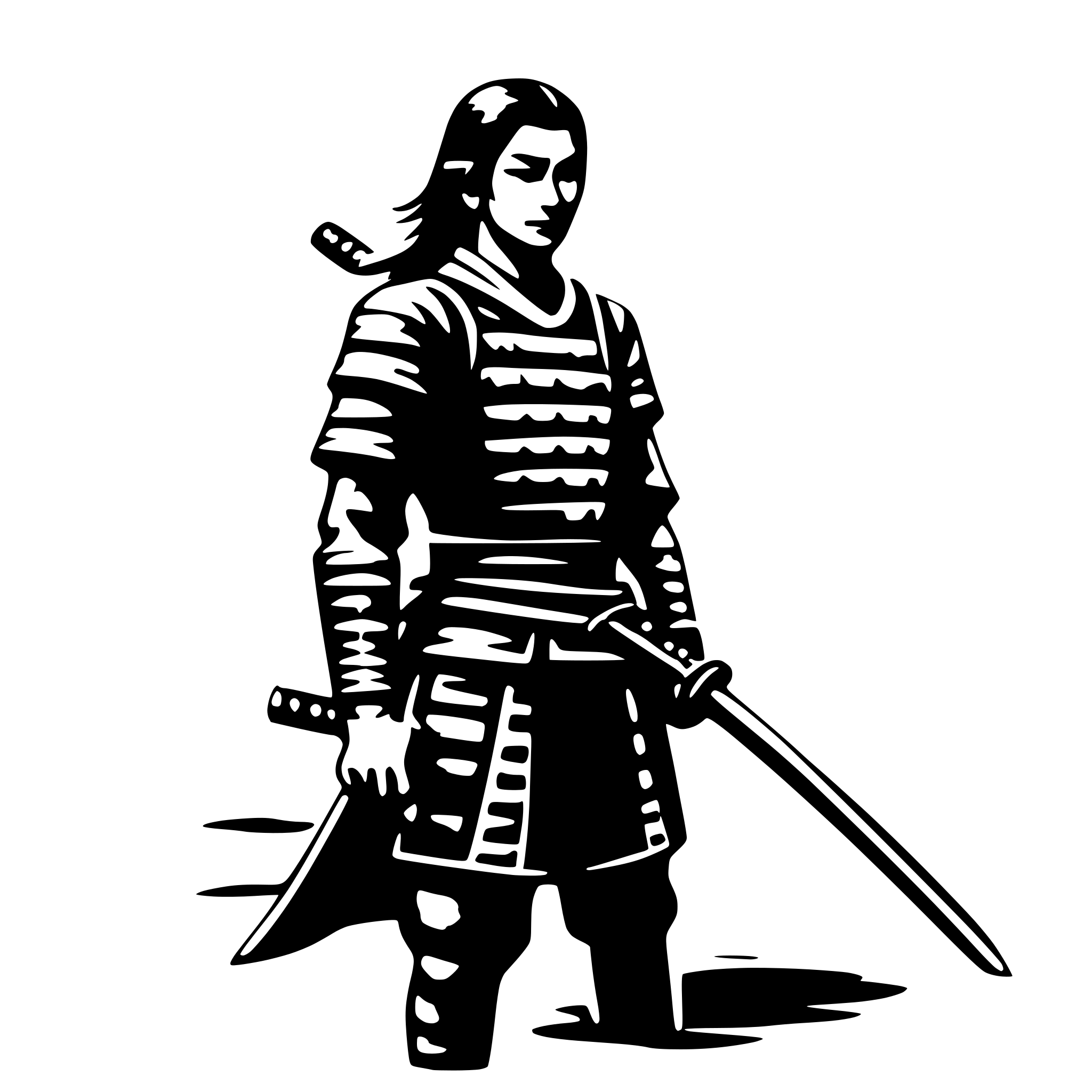 AI-generated SVG of 'New nostalgic samurai'