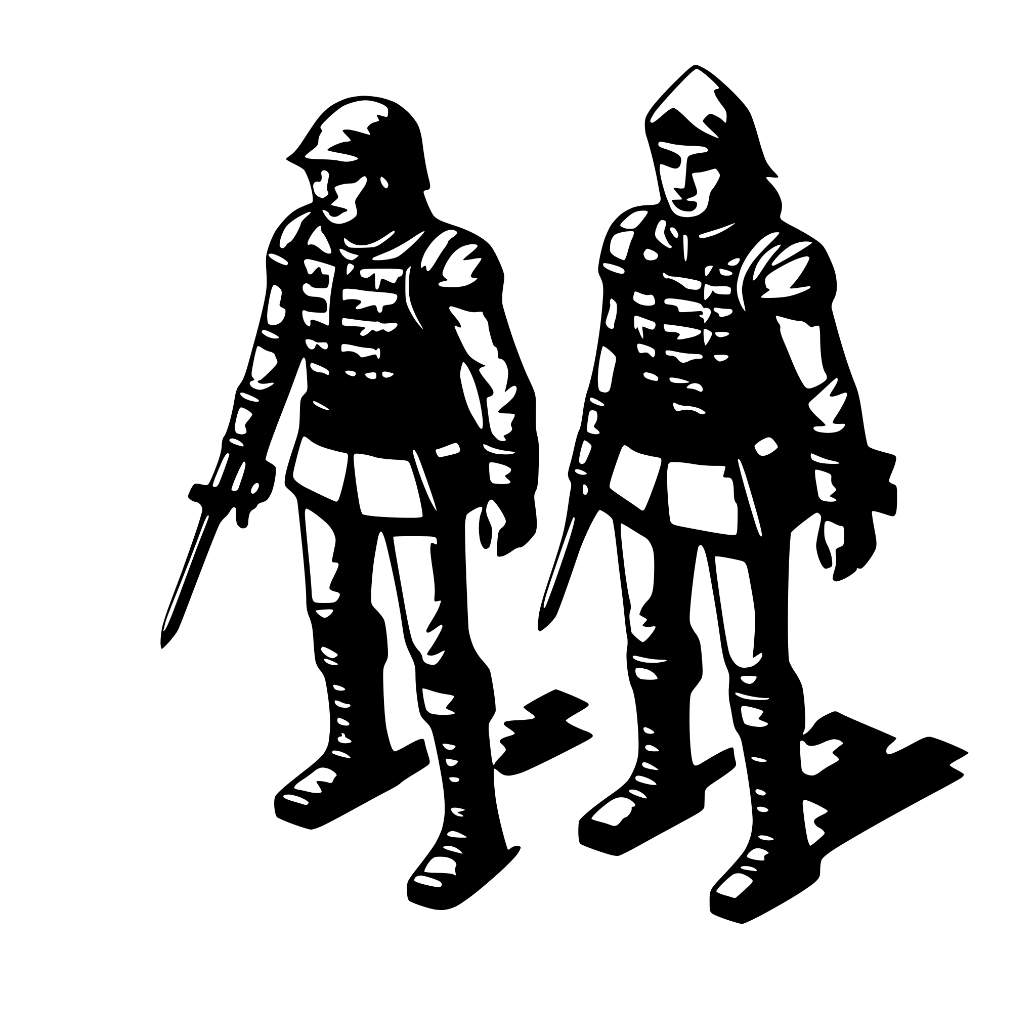 AI-generated SVG of a 2 isometric soldiers, red getup and blue getup respectively, 8 directions, walking and firing animation spritesheets AI-generated SVG of a 2 isometric soldiers, red getup and blue getup respectively, 8 directions, walking and firing animation spritesheets