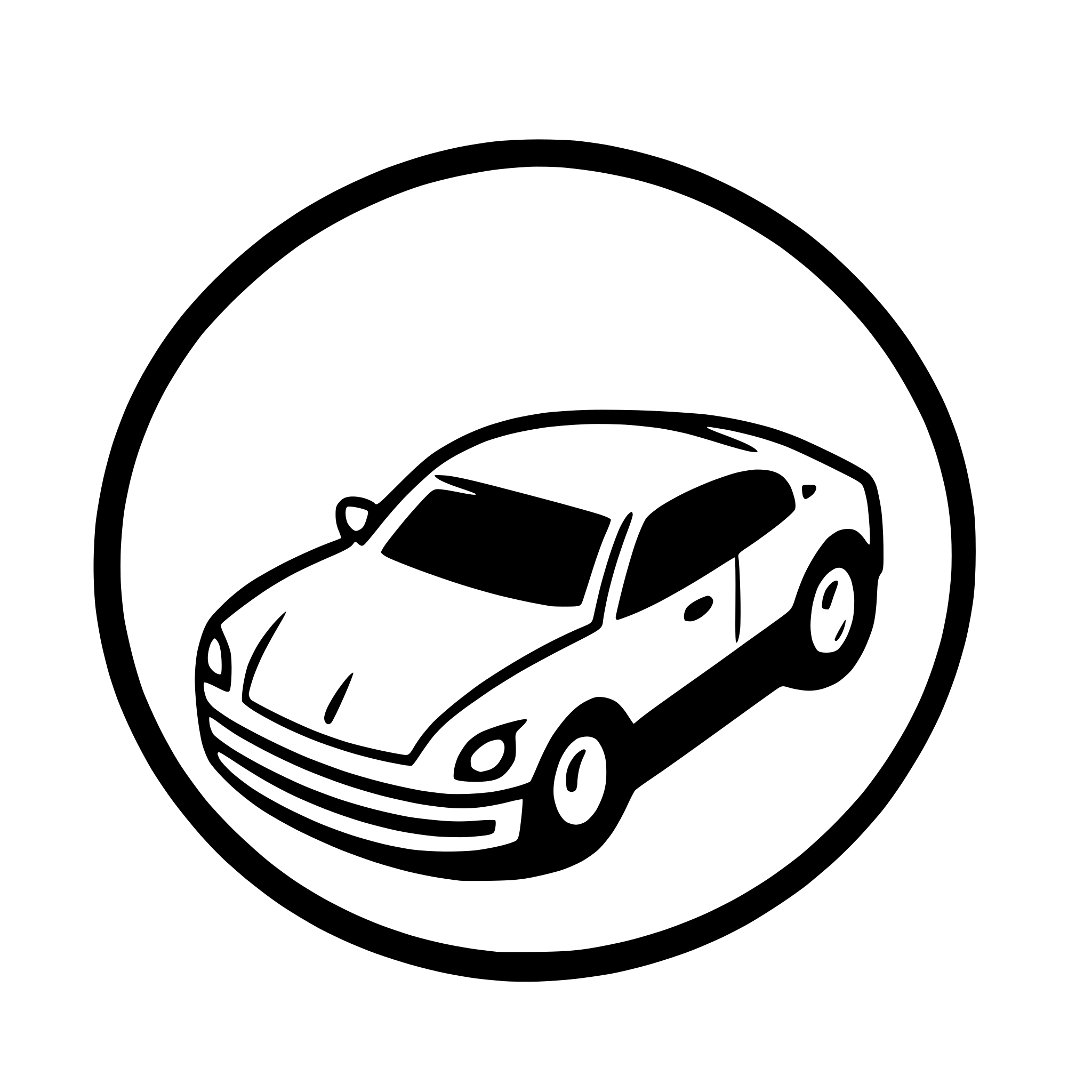 AI-generated SVG of a car search logo. auto searcher icon + text. the helvetica font is fashionable stylish, the icon is c