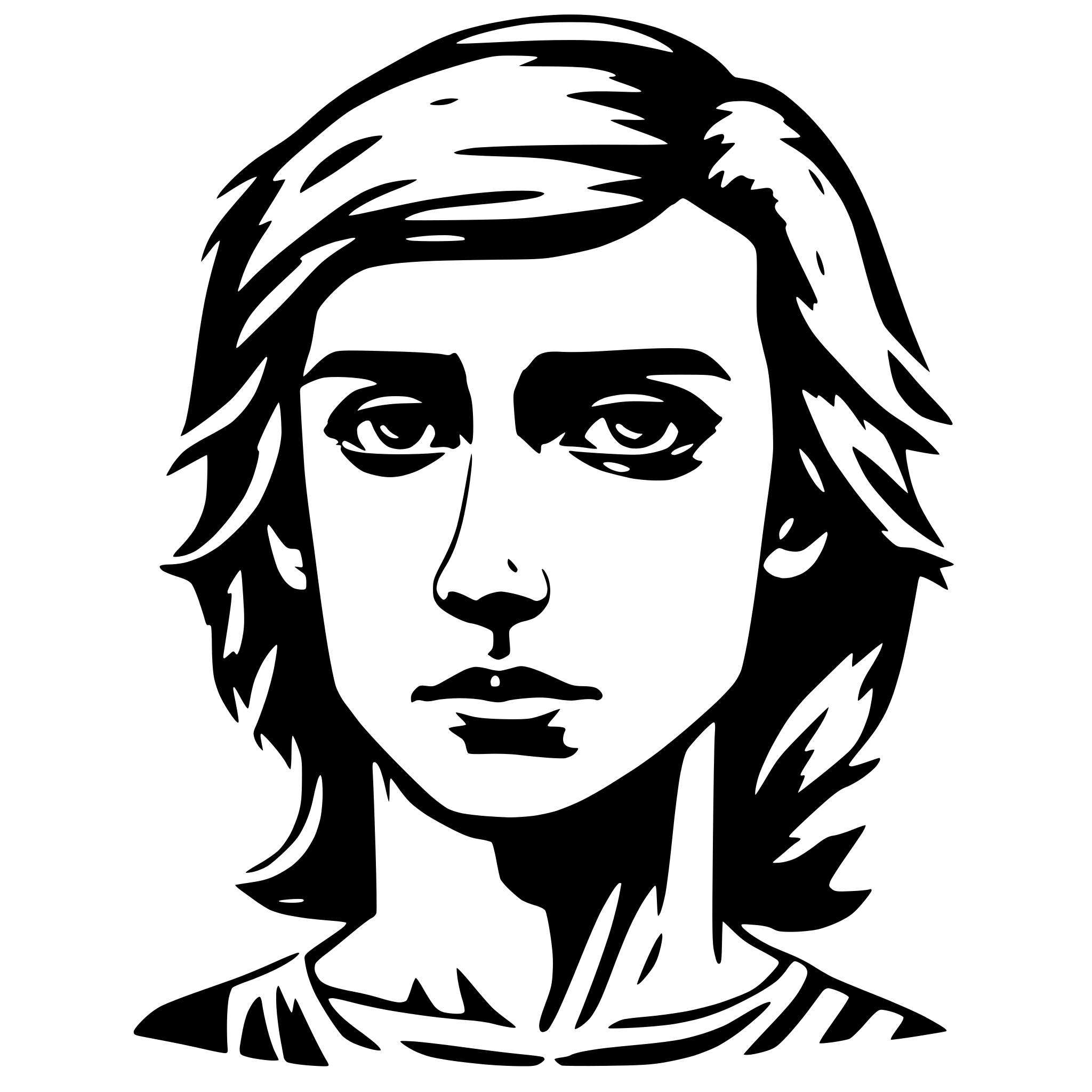 AI-generated SVG of a sad faced skinny body type male