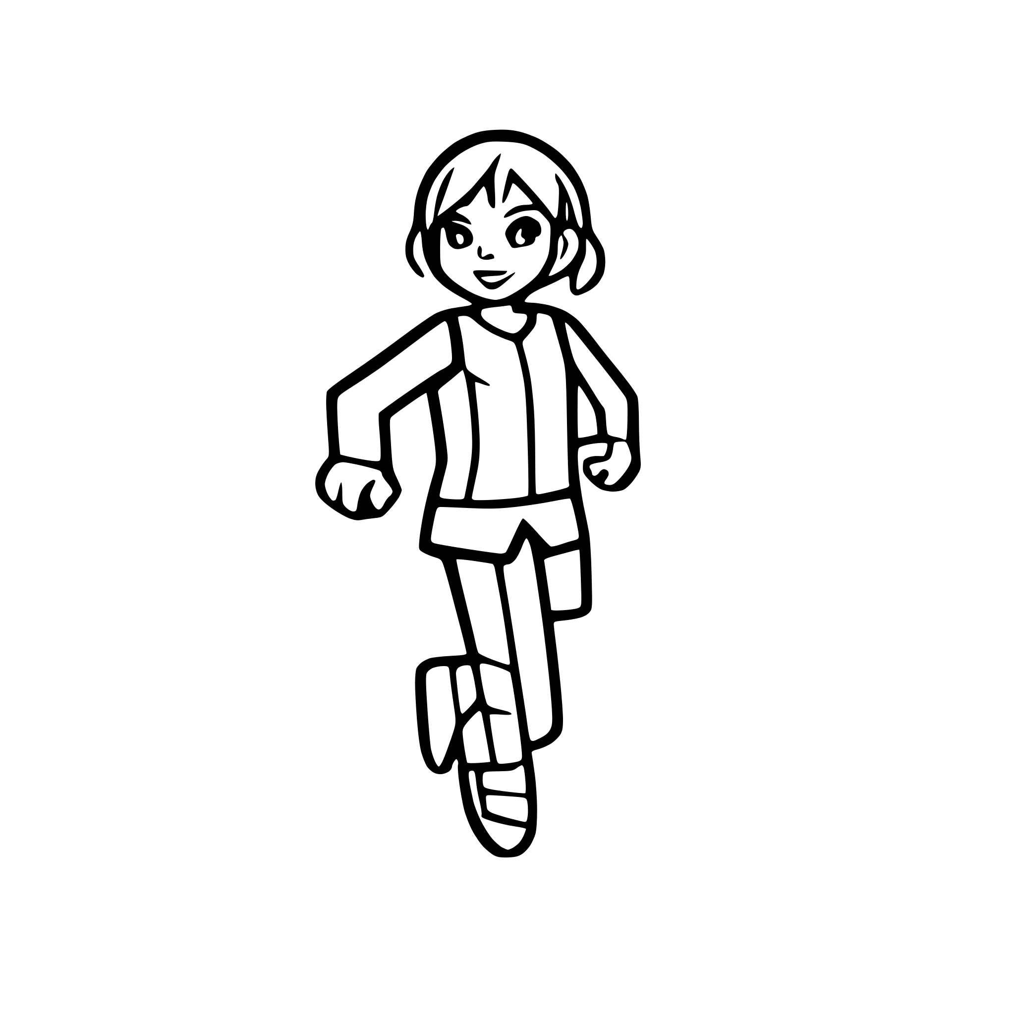 AI-generated SVG of a running bug