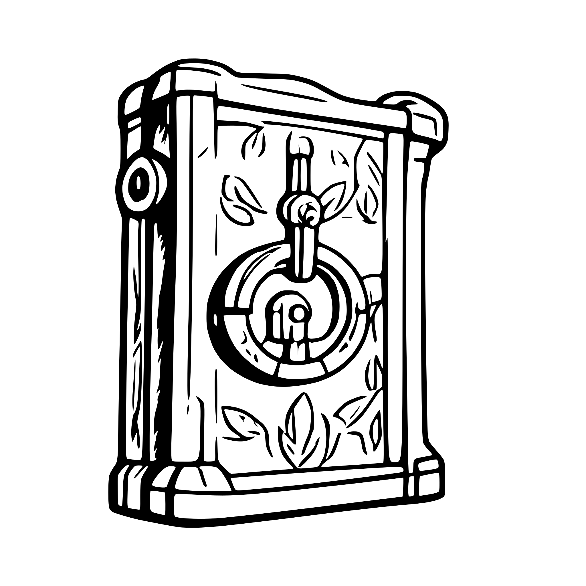 AI-generated SVG of 'A ancient victorian lock.'