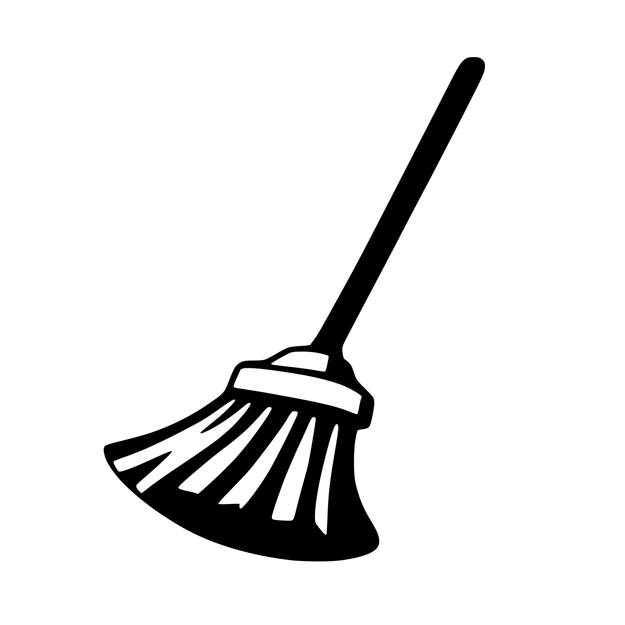 AI-generated SVG of 'flat icon: broom'
