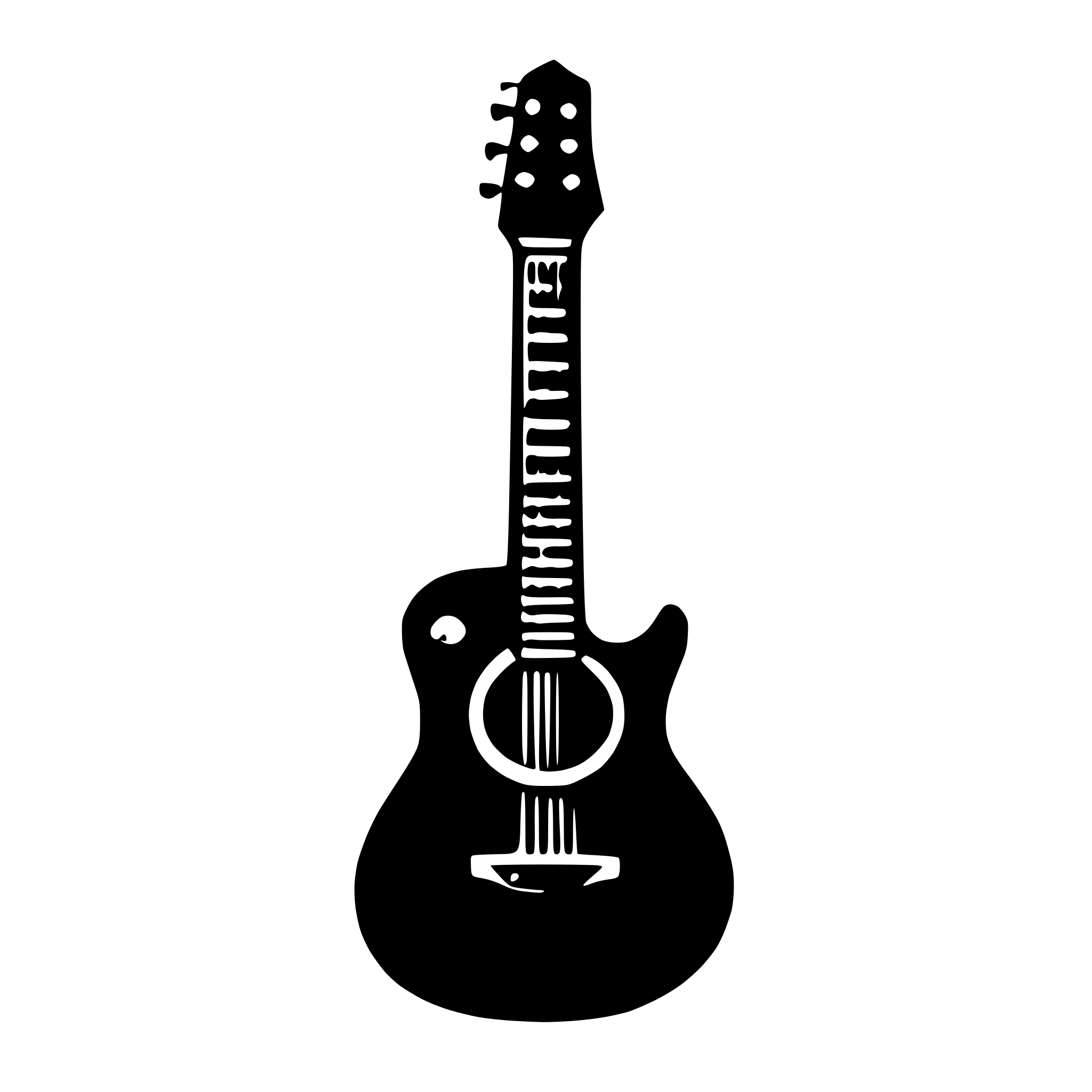 AI-generated SVG of a Stencil guitar