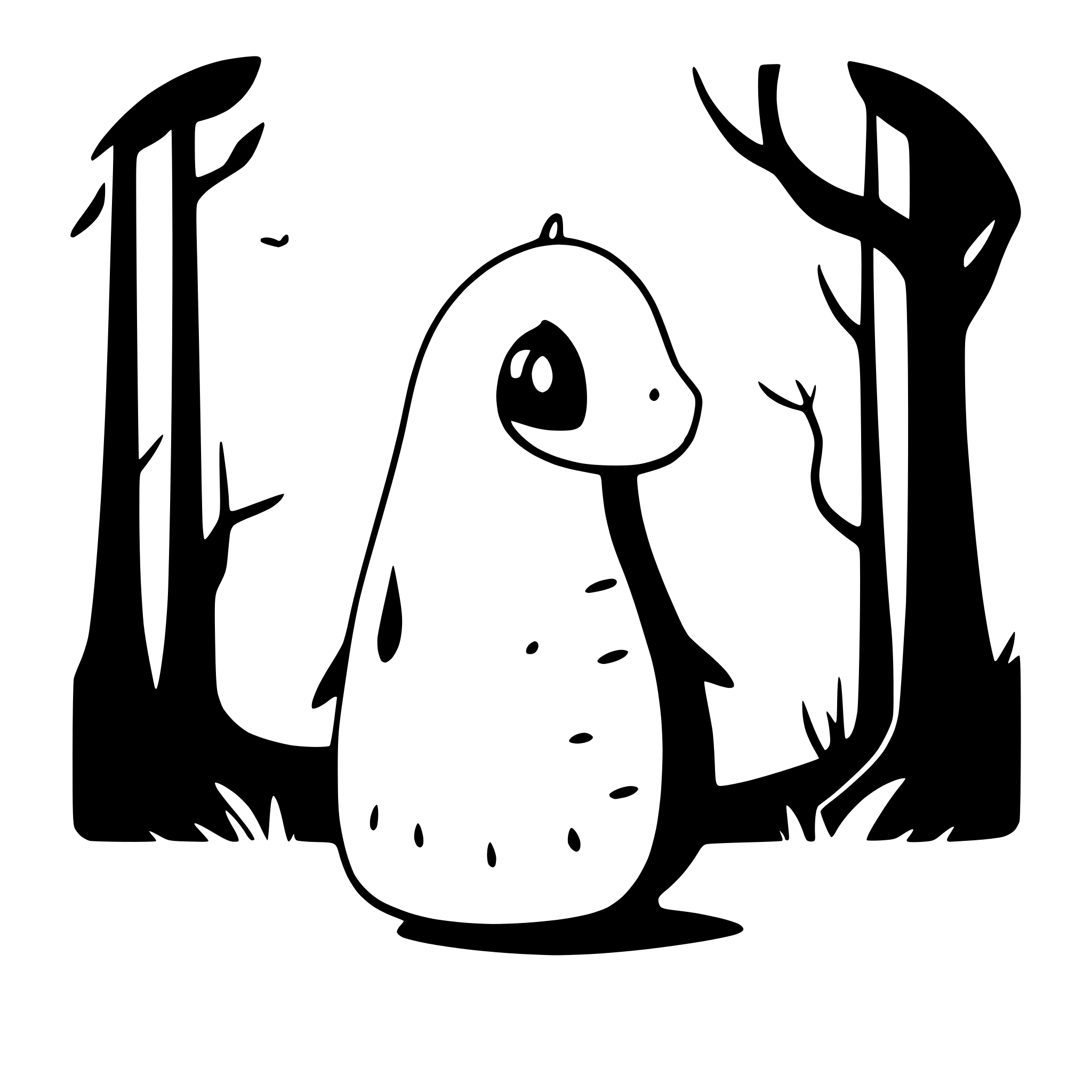 AI-generated SVG of 'the groke in moomin'