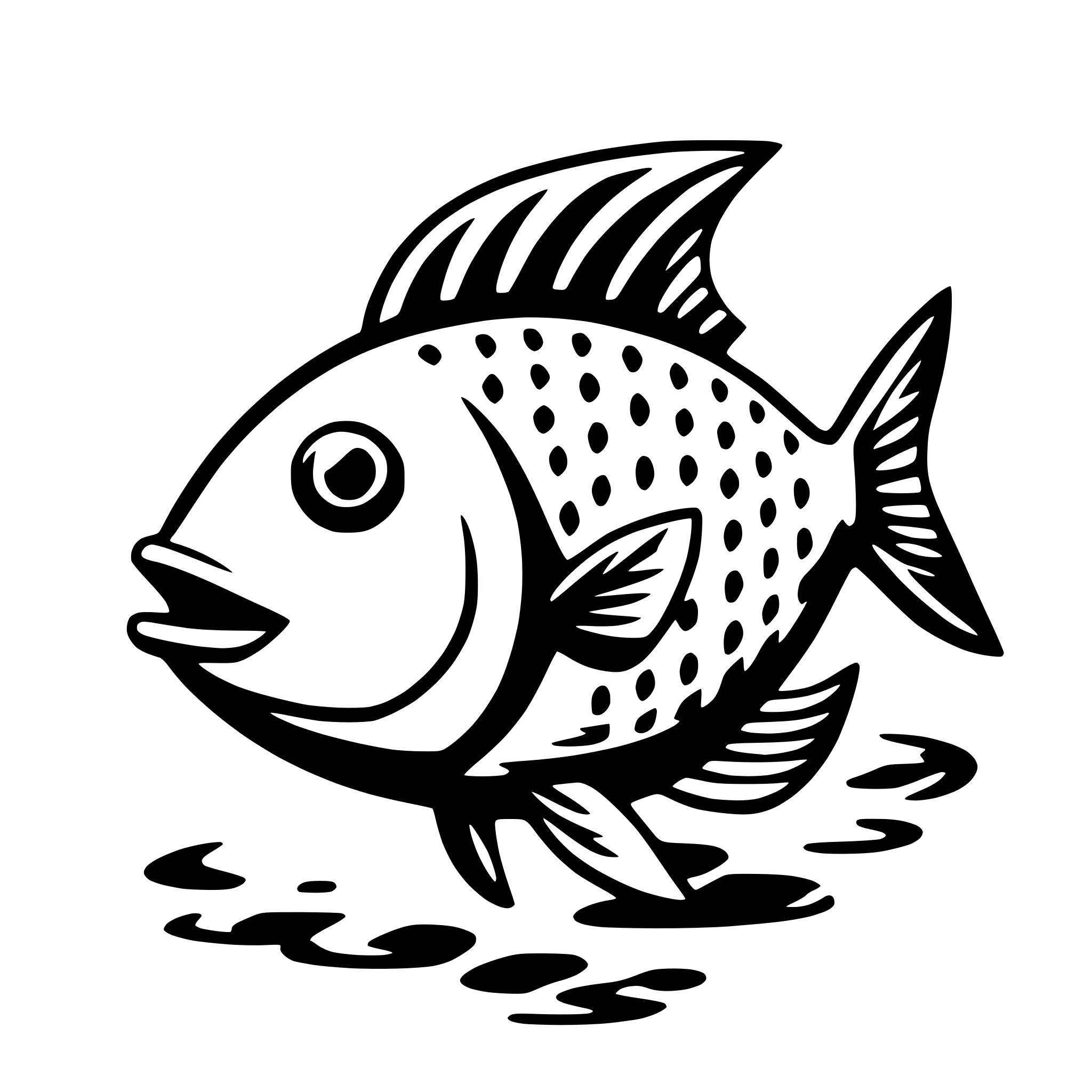 AI-generated SVG of a fish