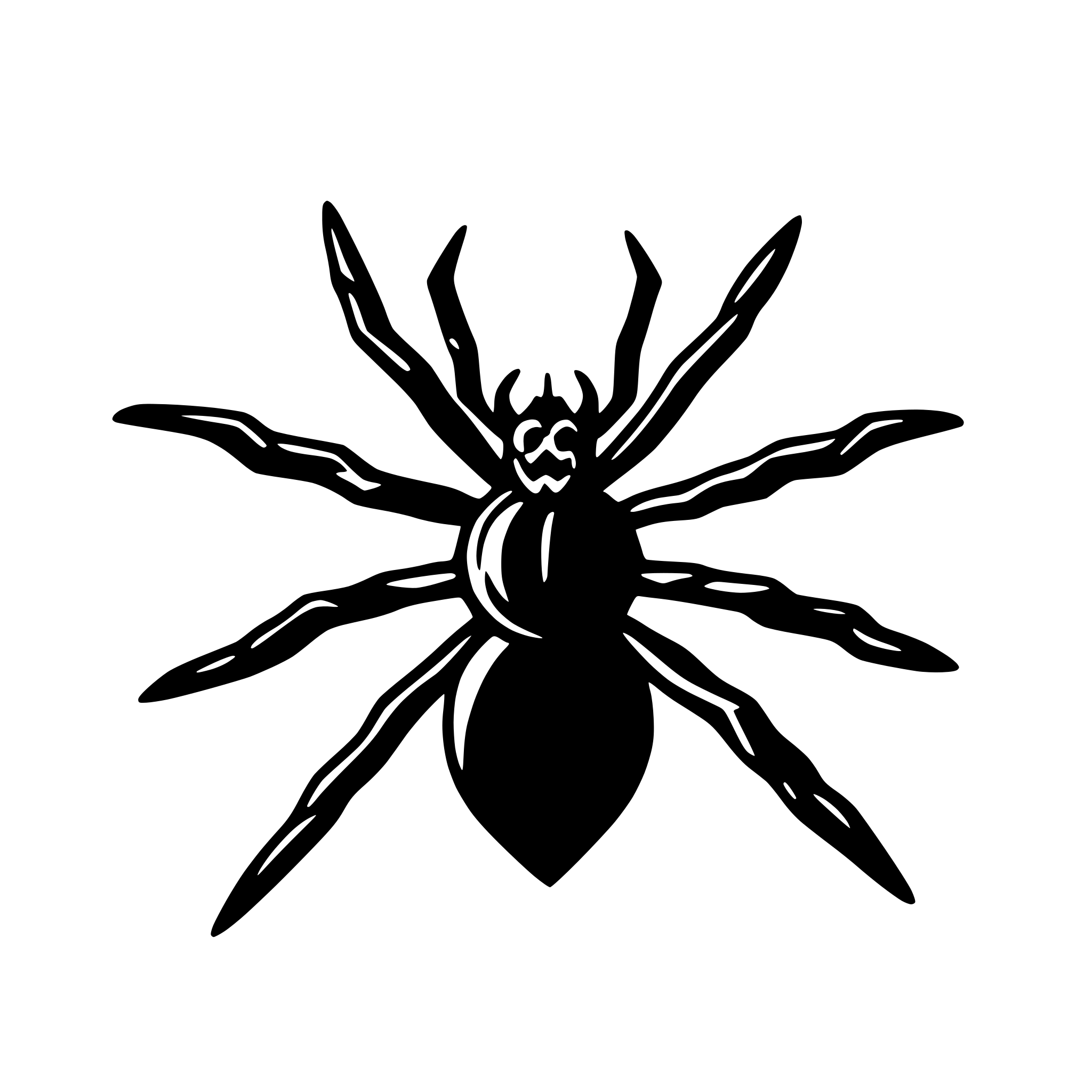 AI-generated SVG of 'Halloween spider in a spiderweb'