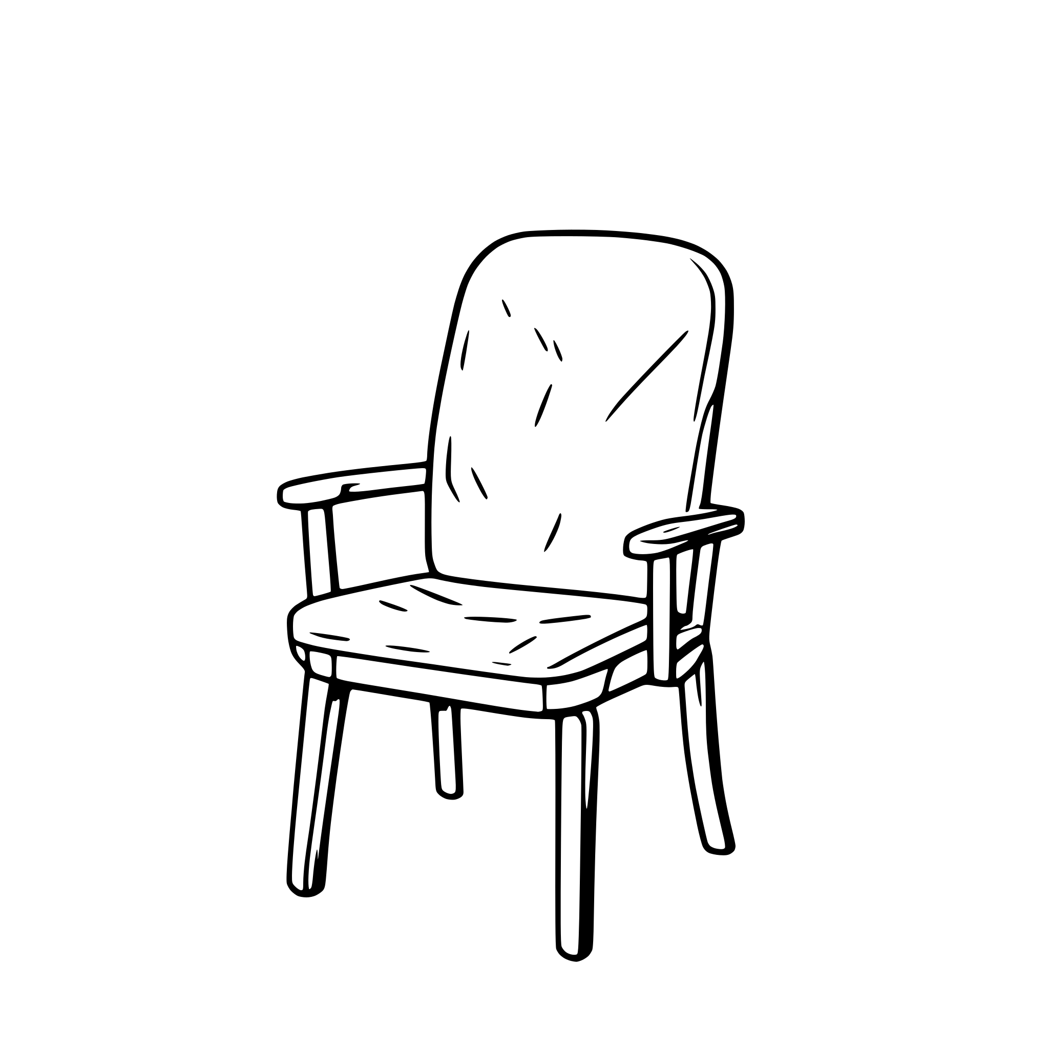 AI-generated SVG of 'the comic style, a chair'