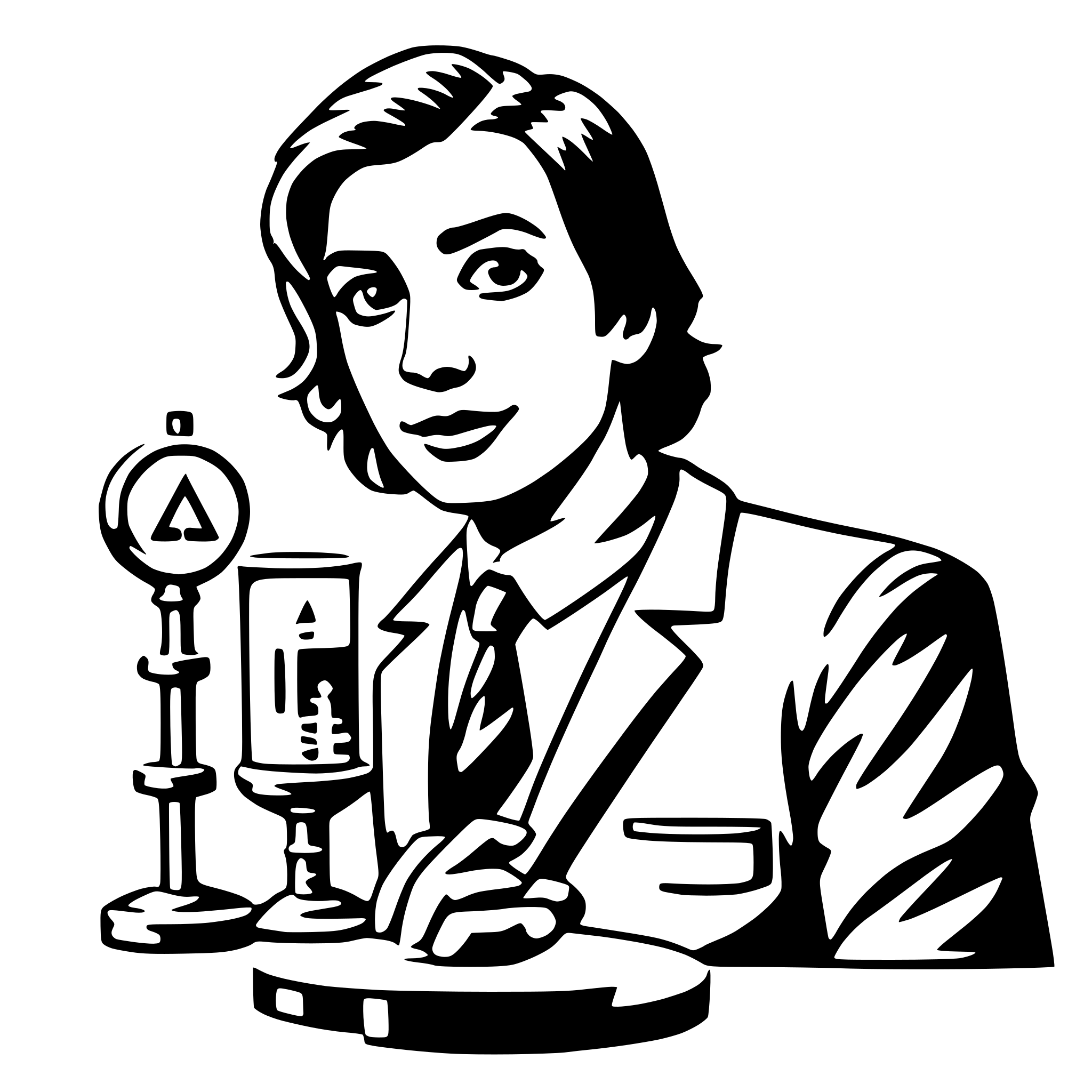 AI-generated SVG of a research scientist