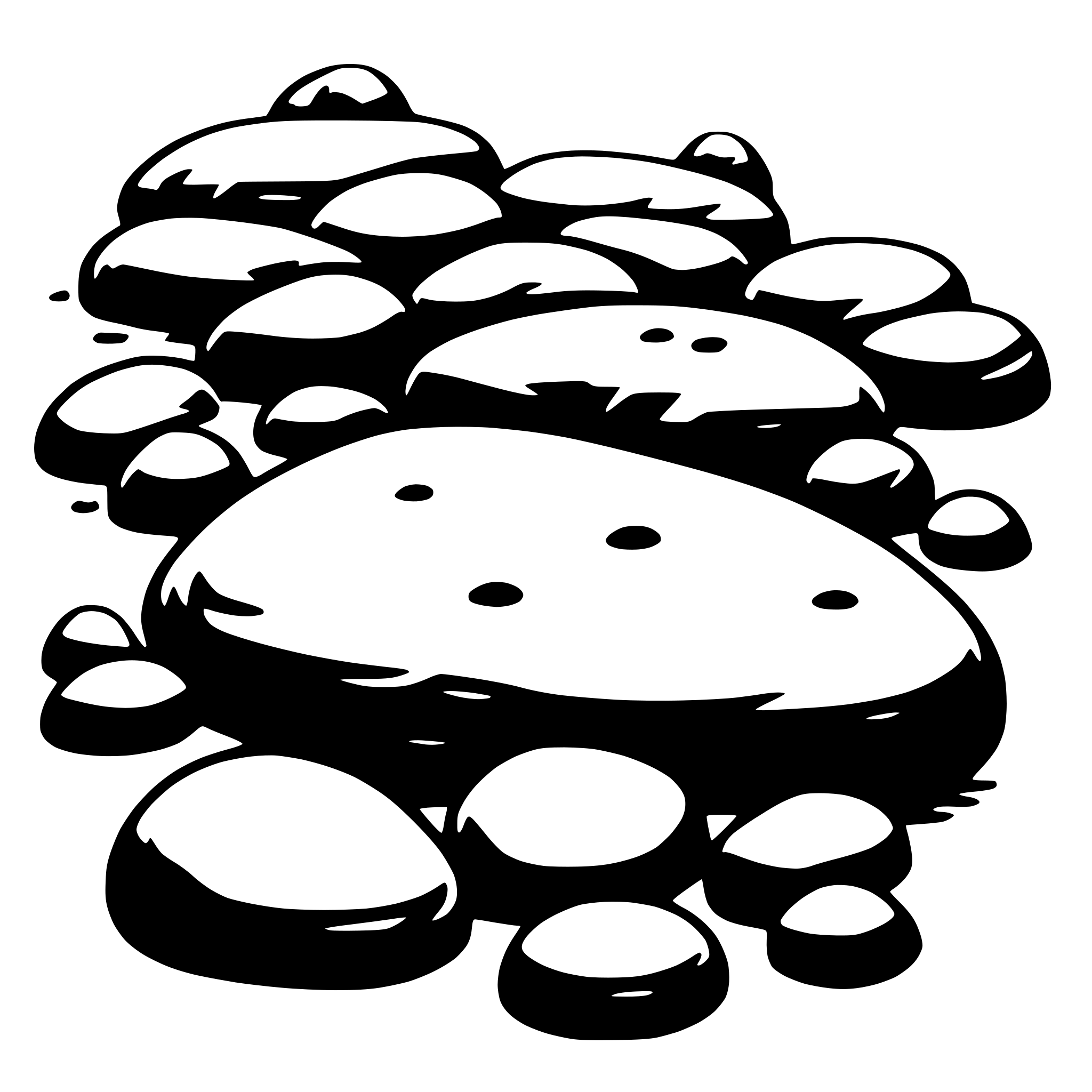 AI-generated SVG of a river stones