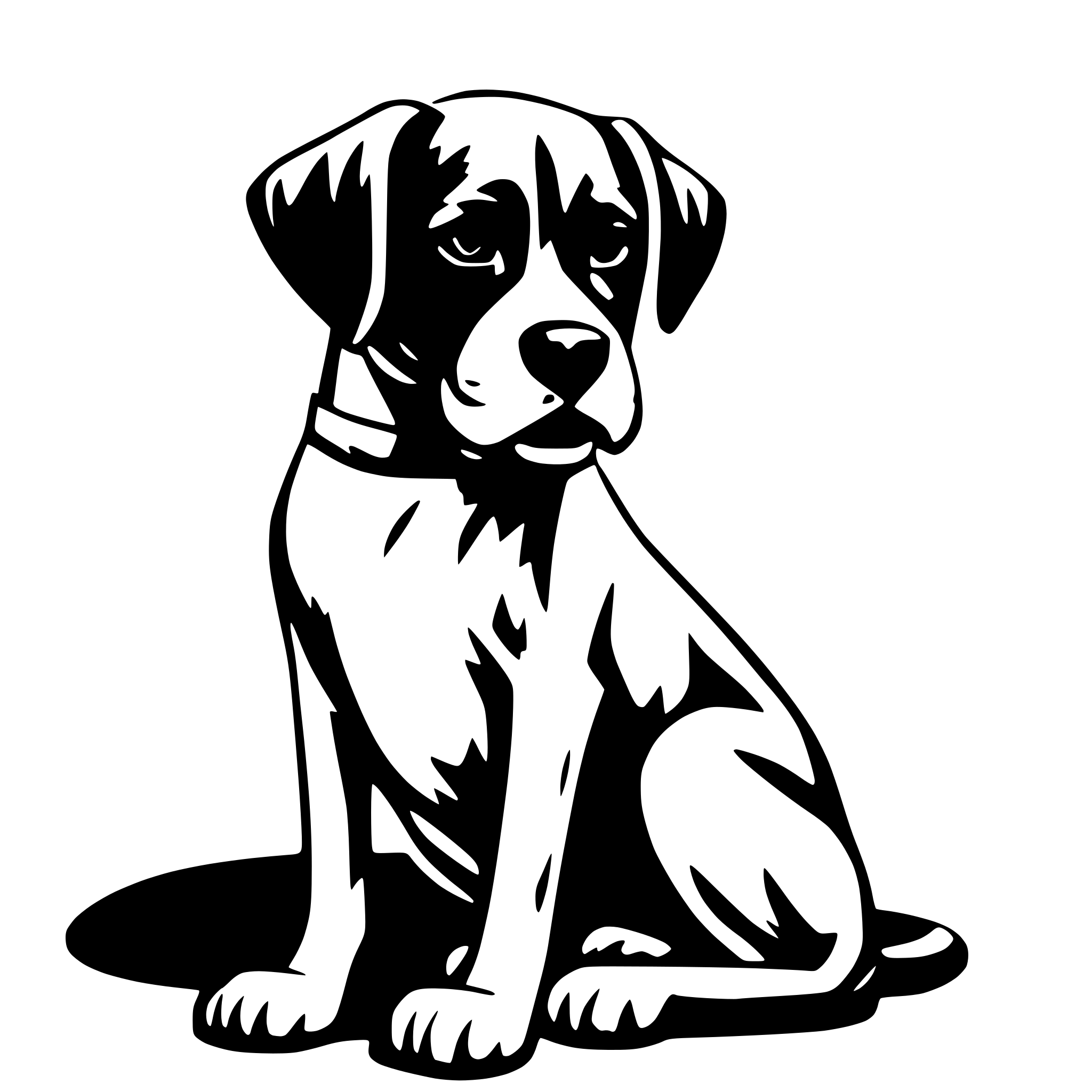 AI-generated SVG of 'boxer dog'