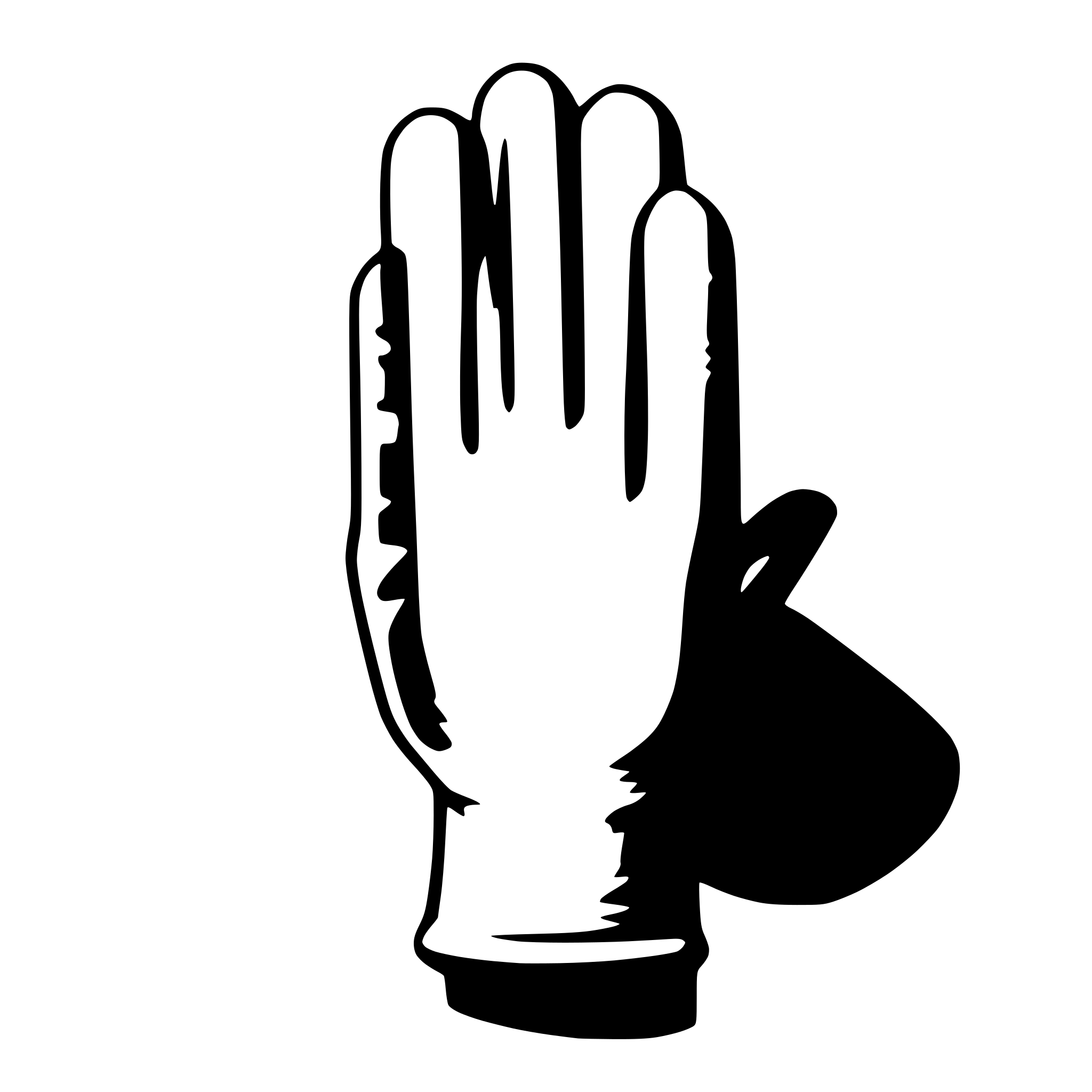 AI-generated SVG of 'White glove'