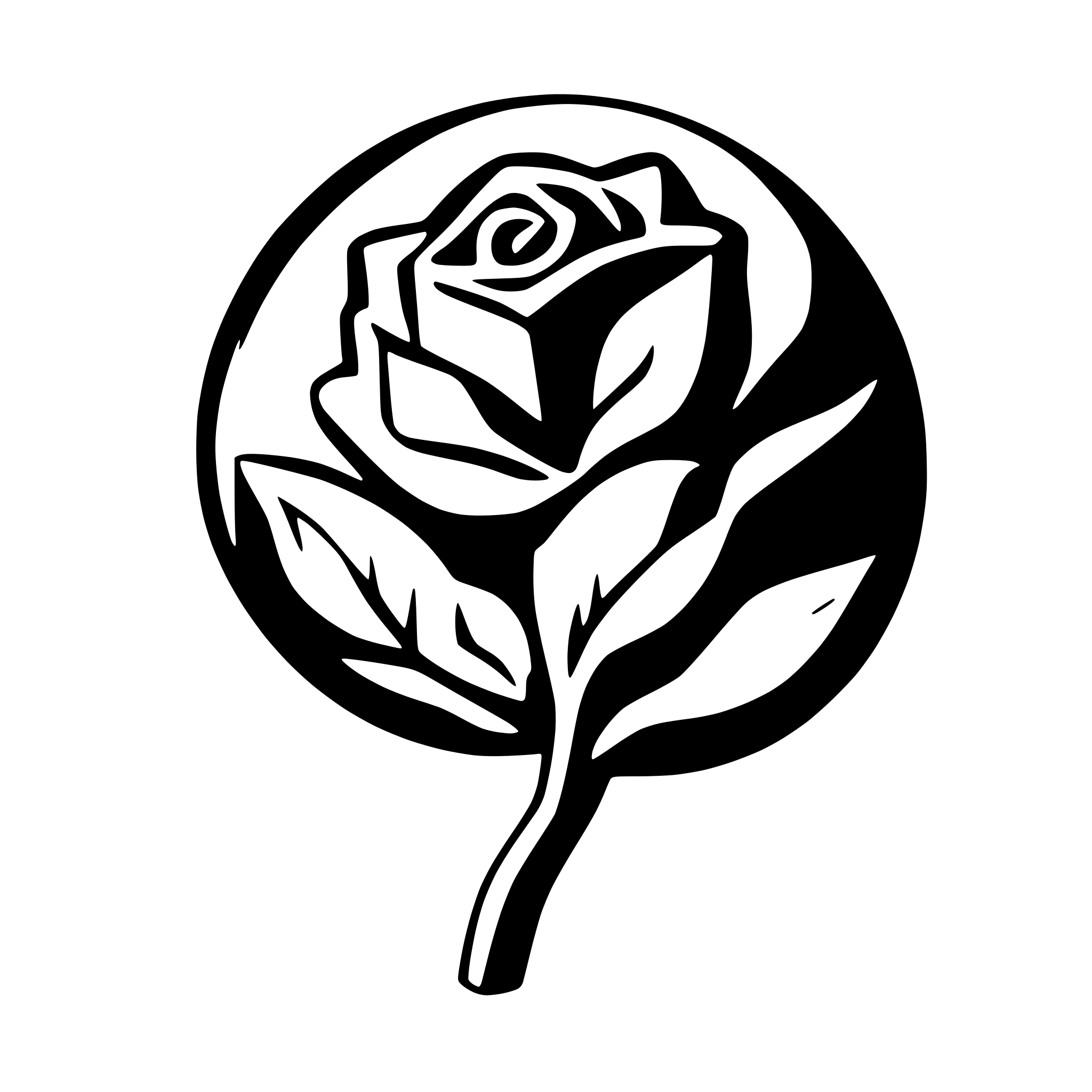 AI-generated SVG of a rose illustration