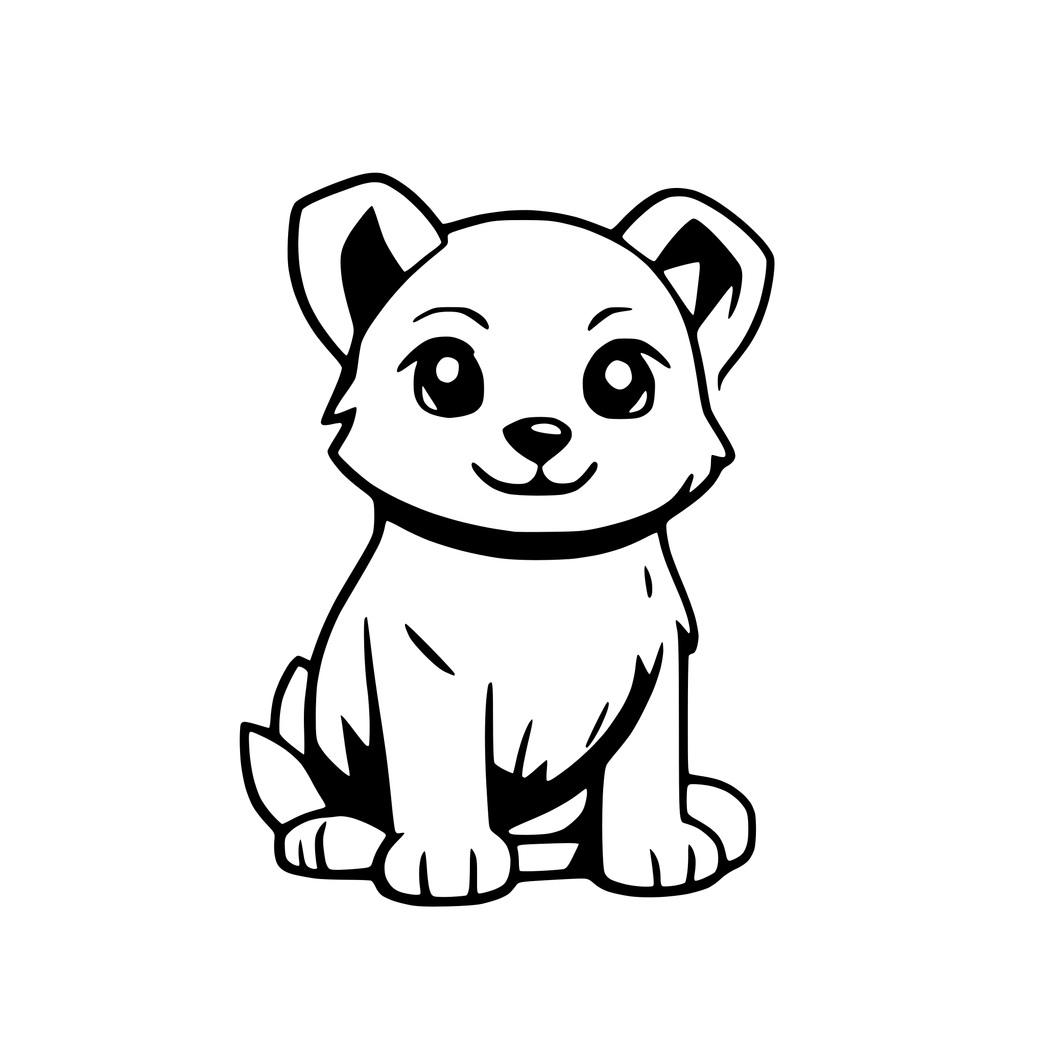 AI-generated SVG of a a cute dog