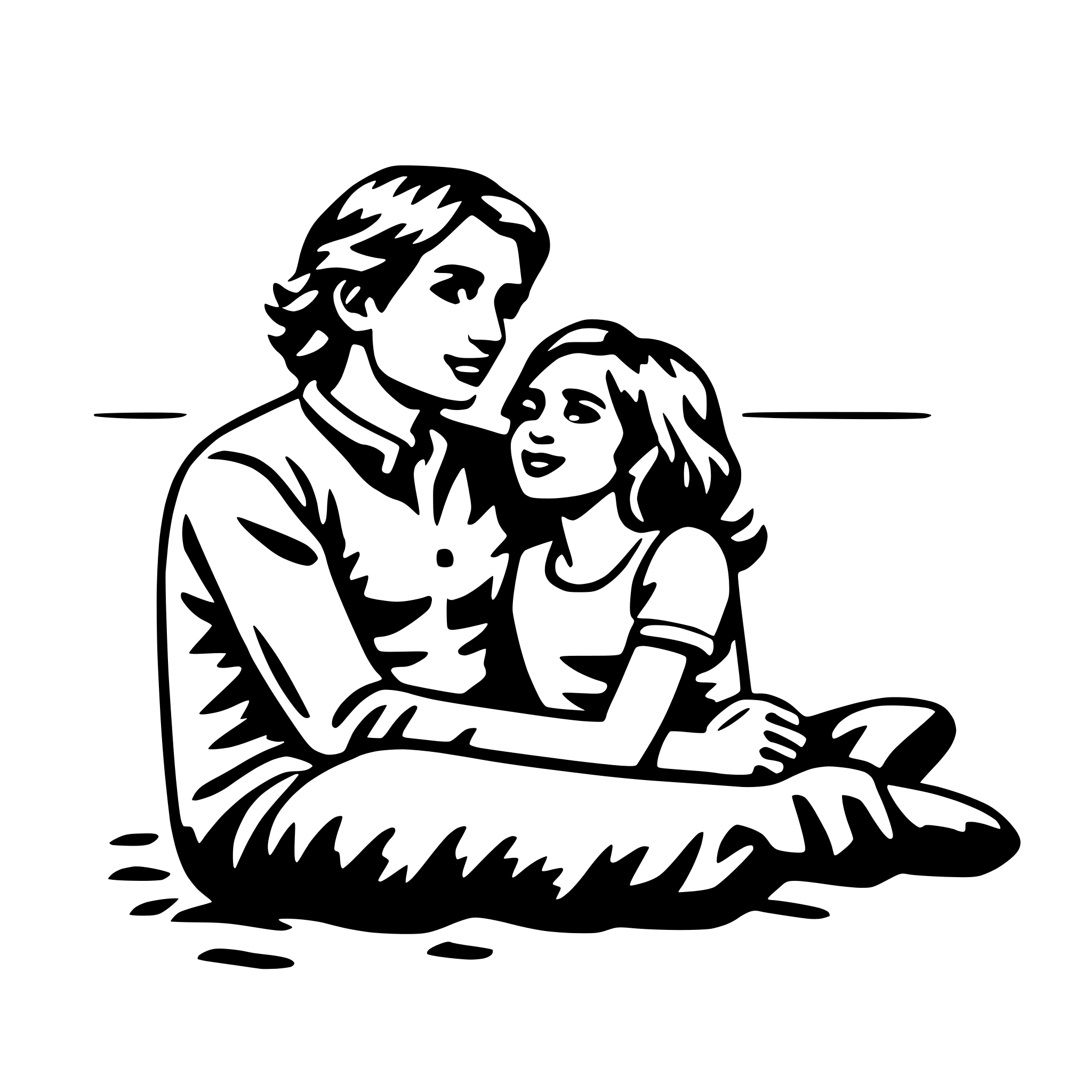 AI-generated SVG of a sunrise snuggle