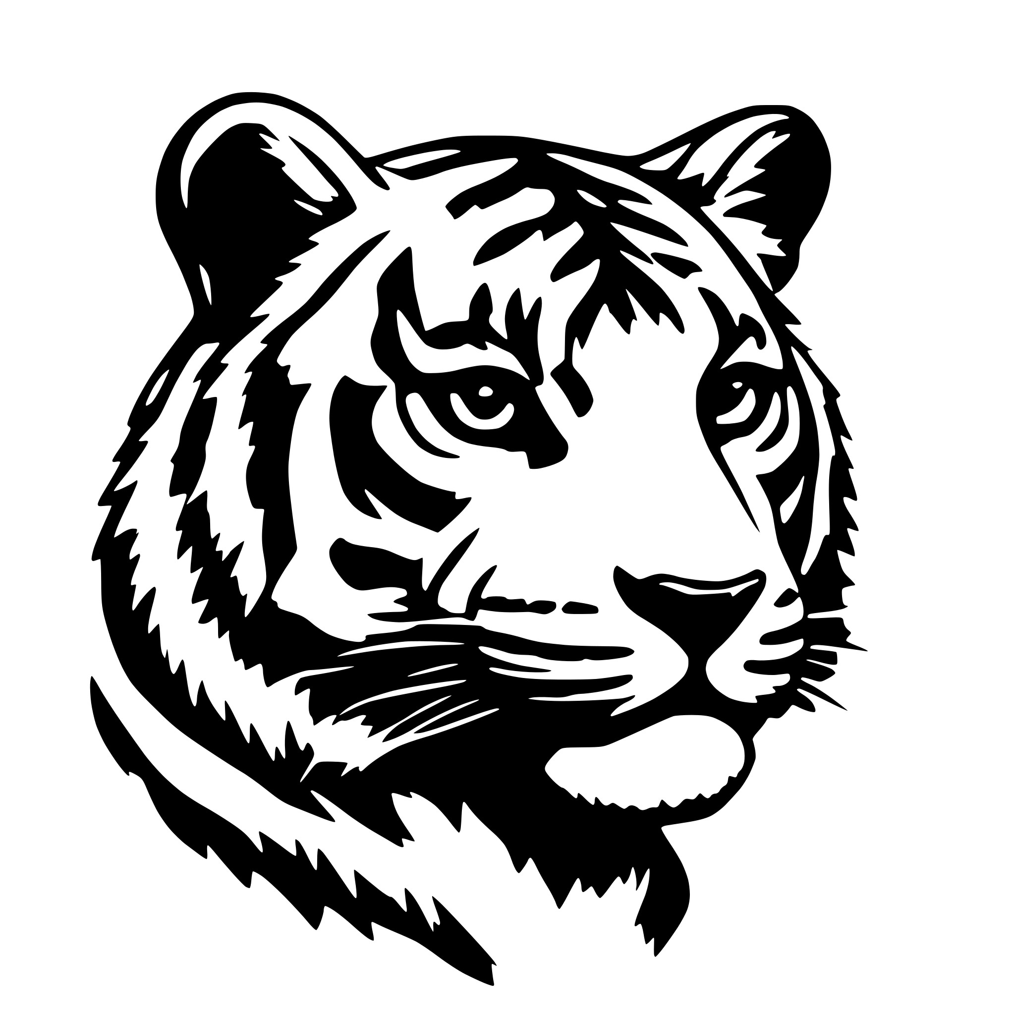 AI-generated SVG of 'tiger'