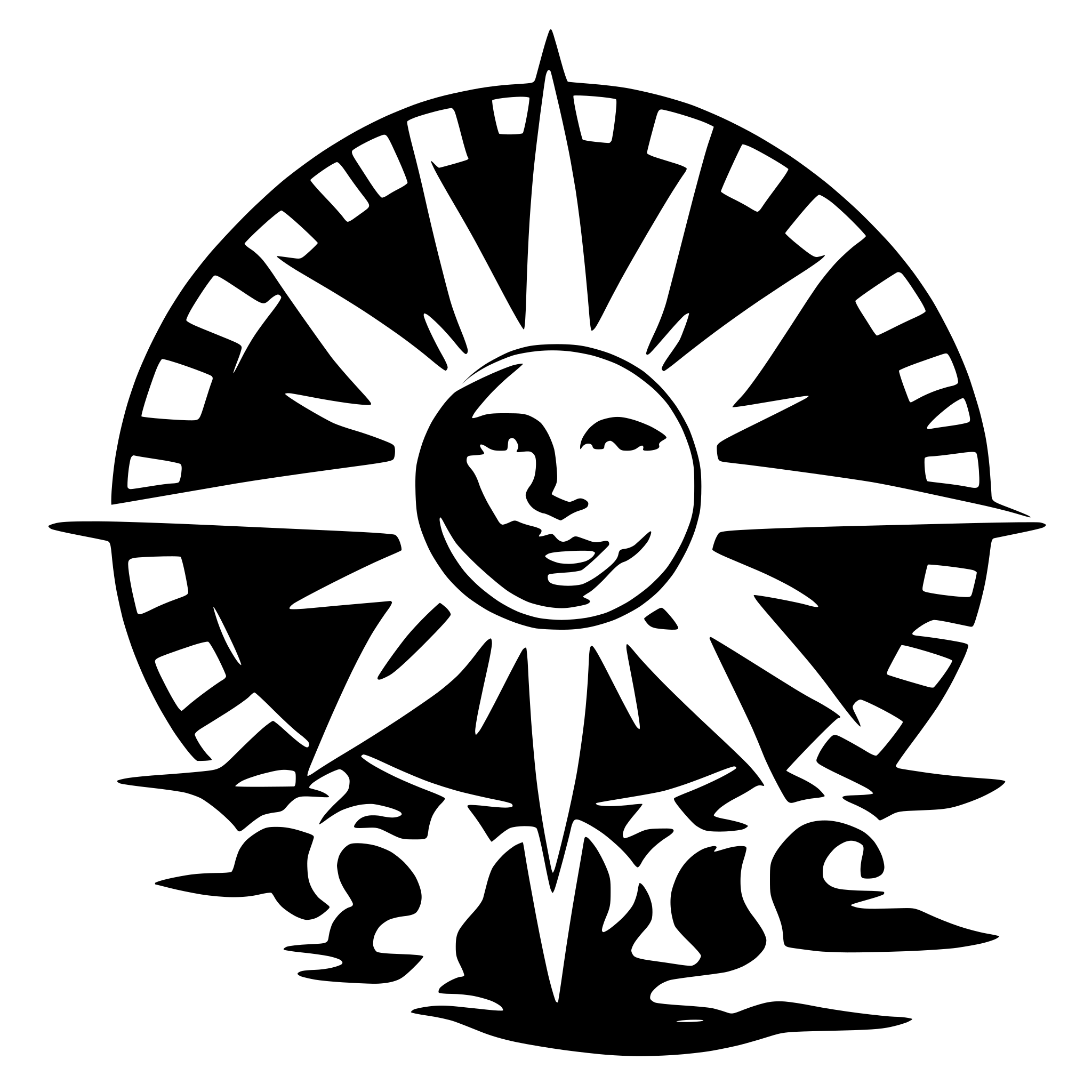 AI-generated SVG of 'sun with solar flame'