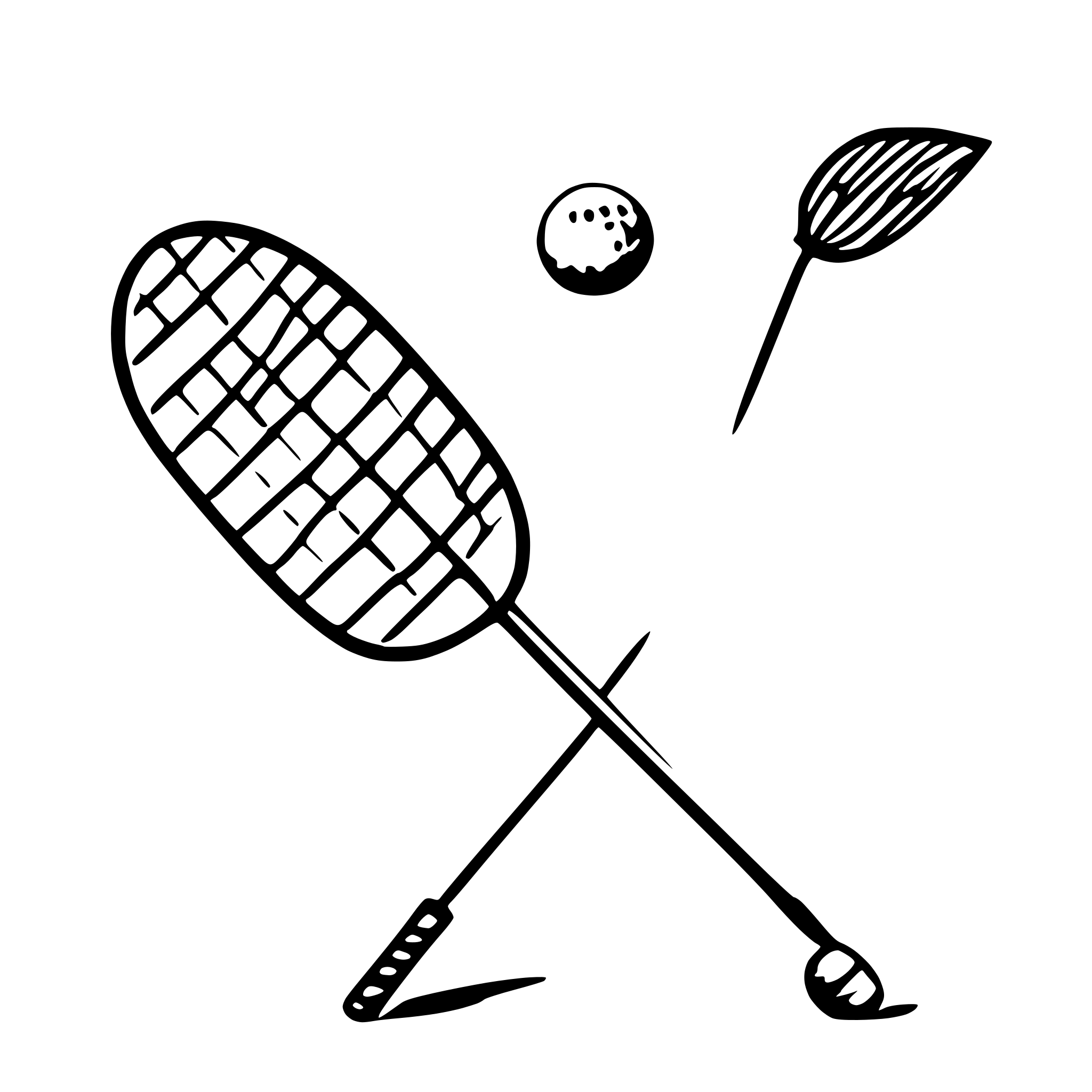 AI-generated SVG of 'badminton doodle'