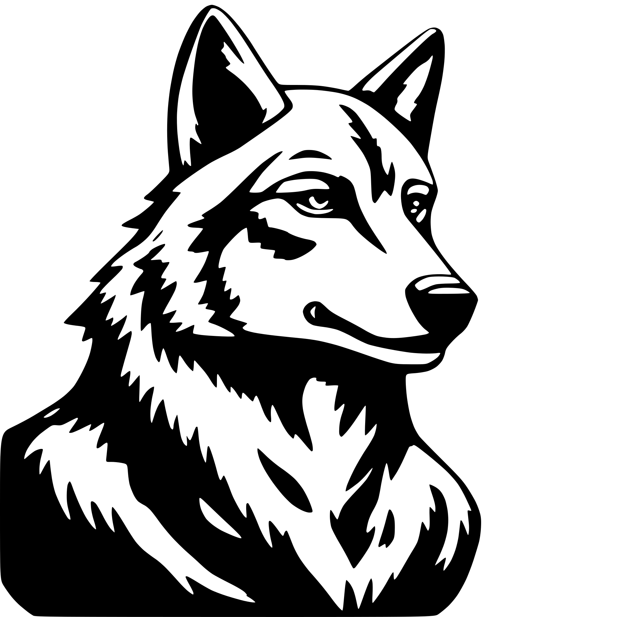AI-generated SVG of a wolf